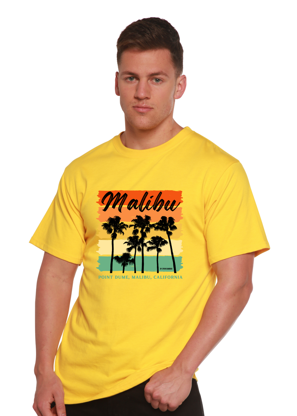 Malibu Unisex Bamboo Viscose/Organic Cotton Short Sleeve Graphic T-Shirt - The7Letter