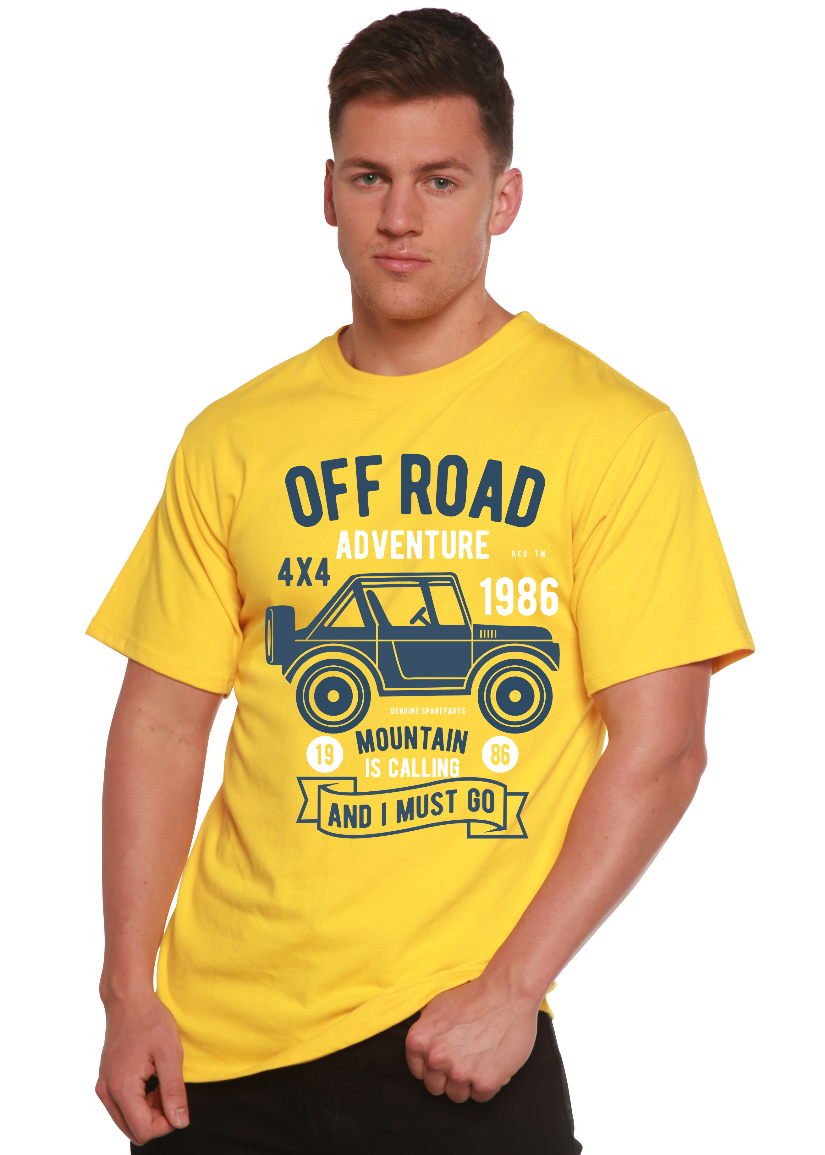 Off Road Adventure Spun Bamboo® Men's Bamboo Viscose/Organic Cotton Short Sleeve Graphic T-Shirt - The7Letter