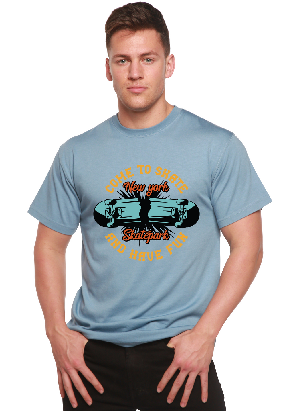 New York Skatepark Men's Bamboo Viscose/Organic Cotton Short Sleeve Graphic T-Shirt - The7Letter