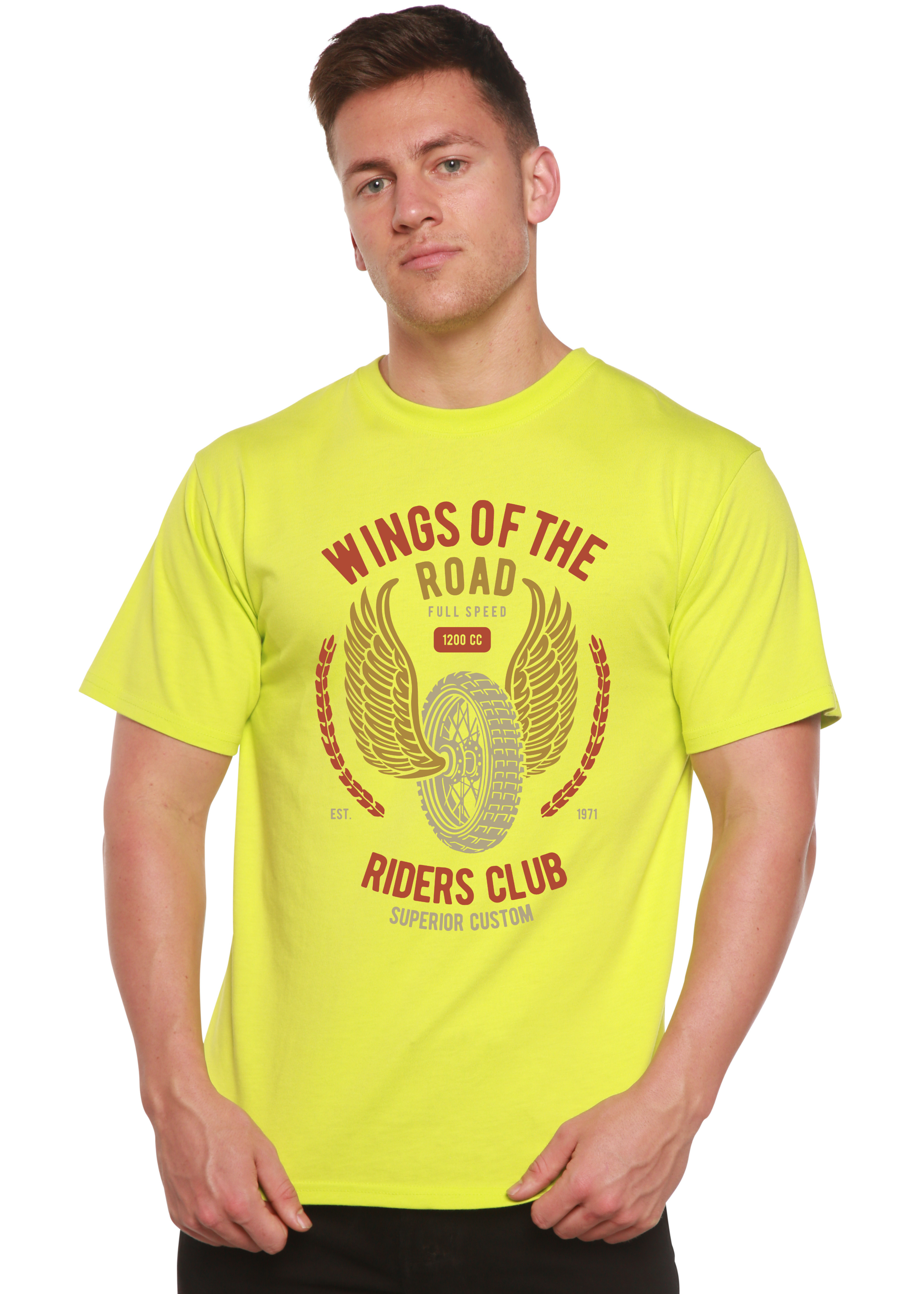 Wings Of The Road Spun Bamboo® Men's Bamboo Viscose/Organic Cotton Short Sleeve Graphic T-Shirt - The7Letter