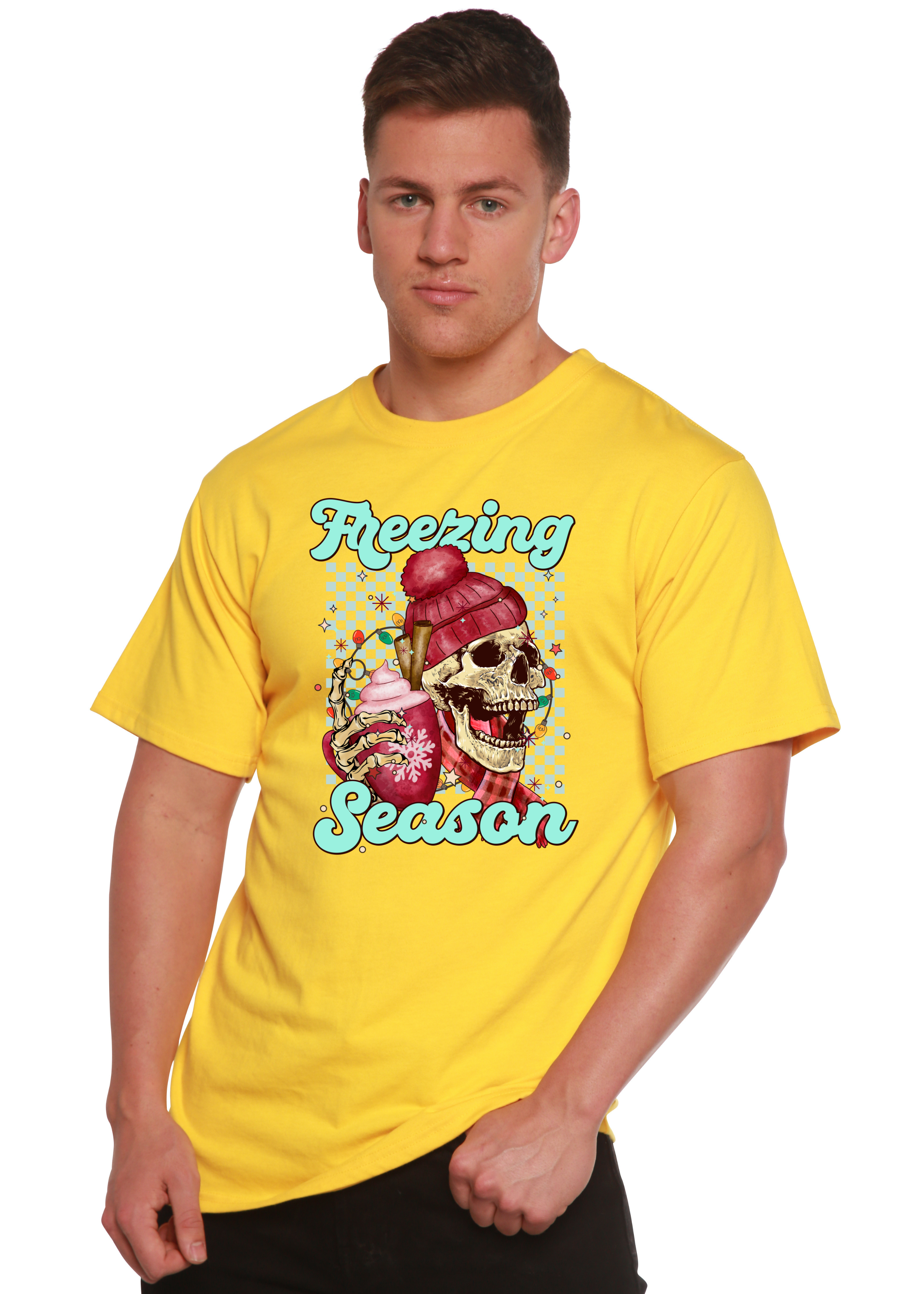 Freezing Season Unisex Bamboo Viscose/Organic Cotton Short Sleeve Graphic T-Shirt - The7Letter