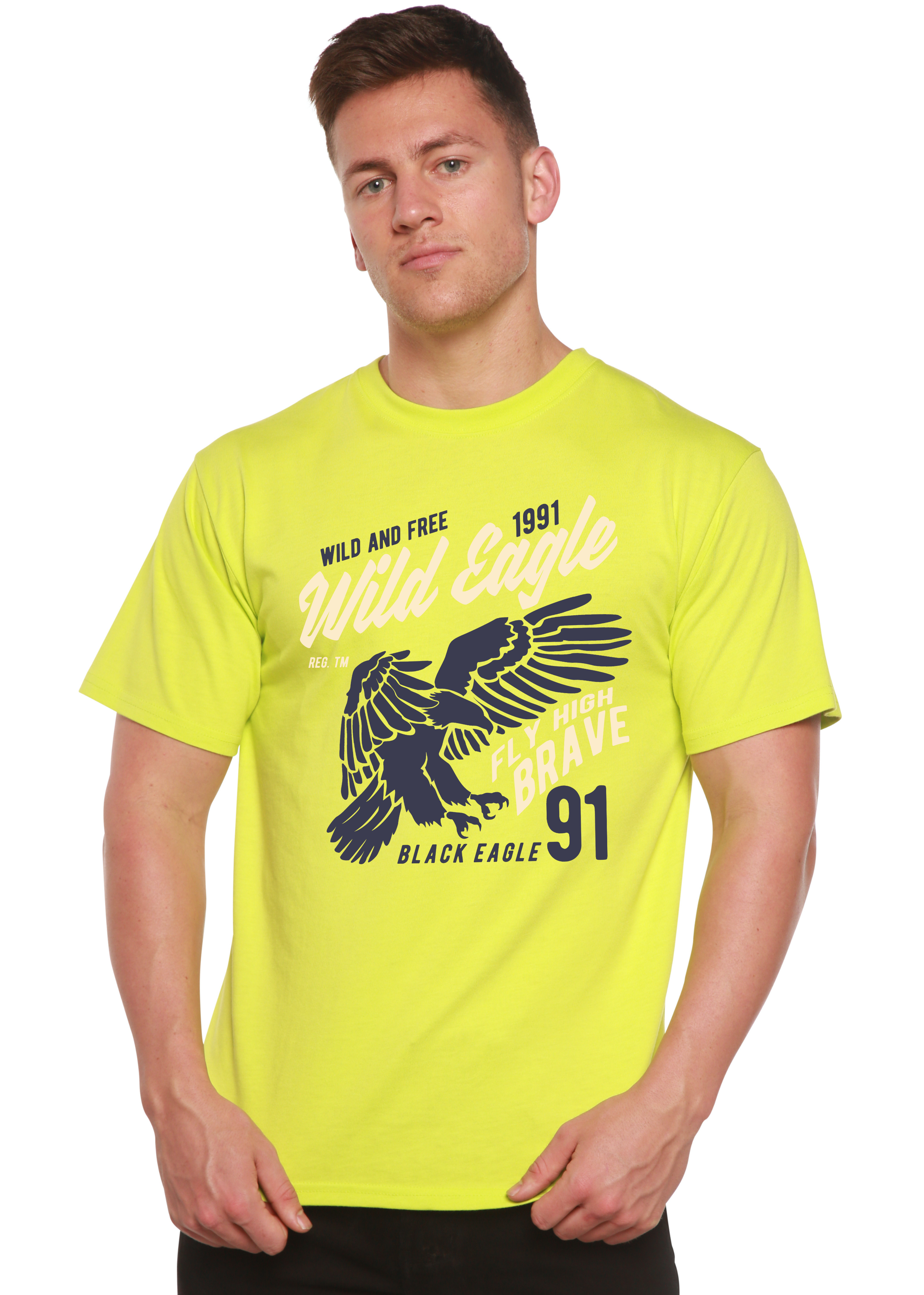 Wild Eagle Spun Bamboo® Men's Bamboo Viscose/Organic Cotton Short Sleeve Graphic T-Shirt - The7Letter