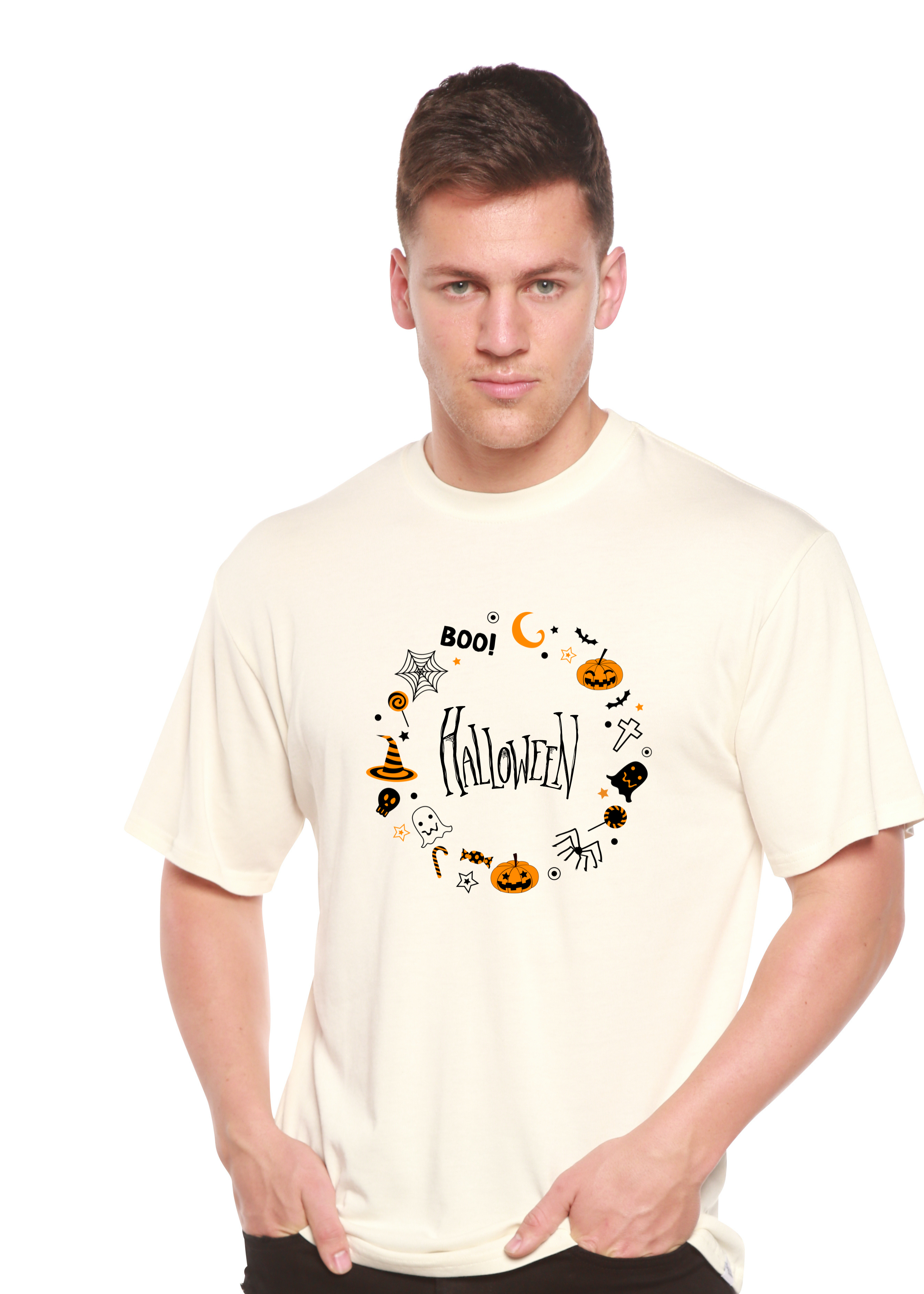 Bool Halloween Men's Bamboo Viscose/Organic Cotton Short Sleeve Graphic T-Shirt - The7Letter