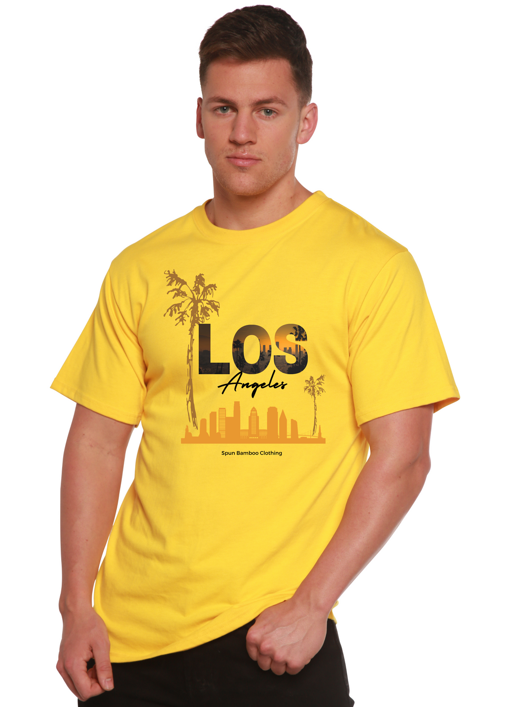 Los Angeles Unisex Bamboo Viscose/Organic Cotton Short Sleeve Graphic T-Shirt - The7Letter
