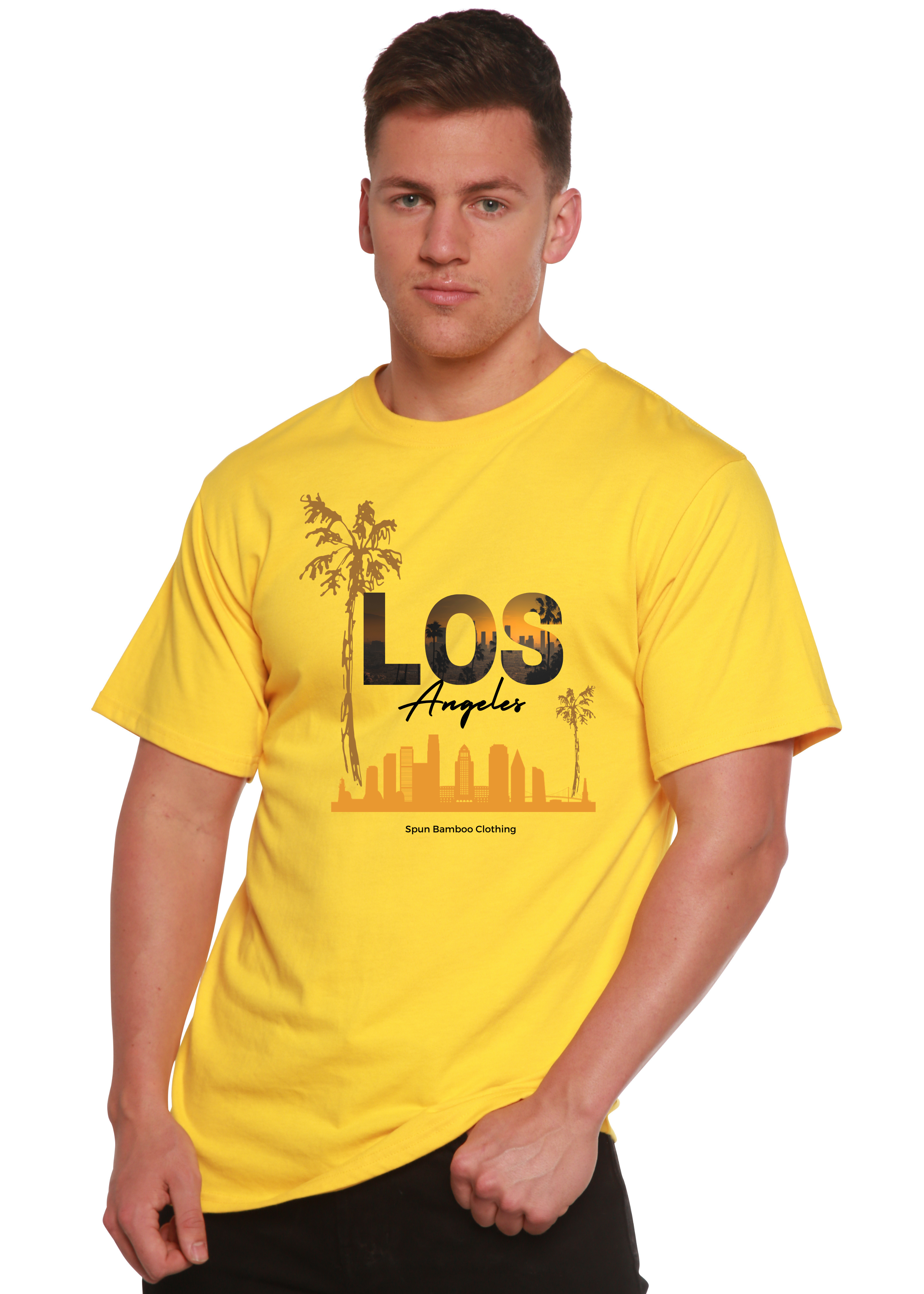 Los Angeles Unisex Bamboo Viscose/Organic Cotton Short Sleeve Graphic T-Shirt - The7Letter