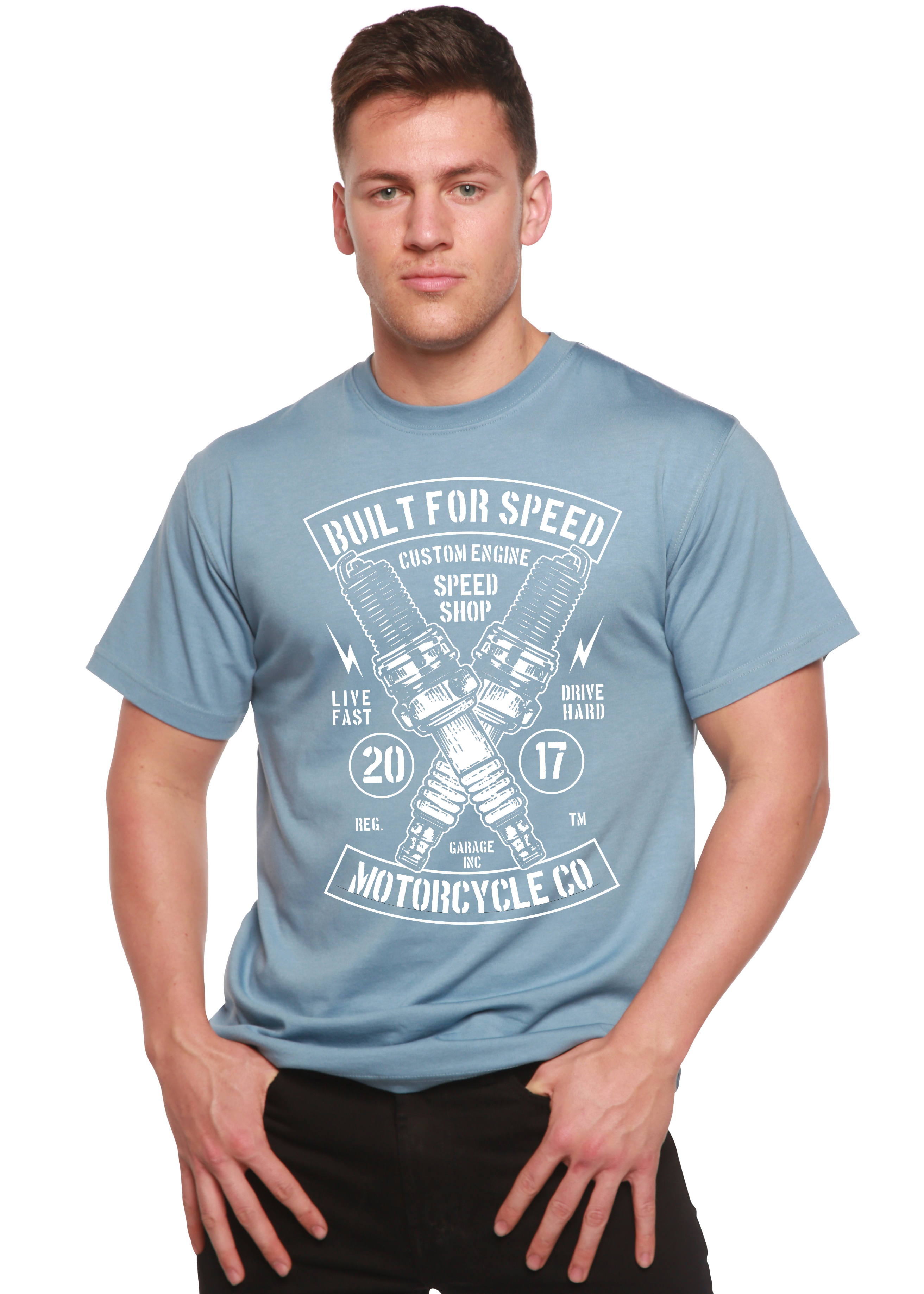 Built For Speed Men's Bamboo Viscose/Organic Cotton Short Sleeve Graphic T-Shirt - The7Letter