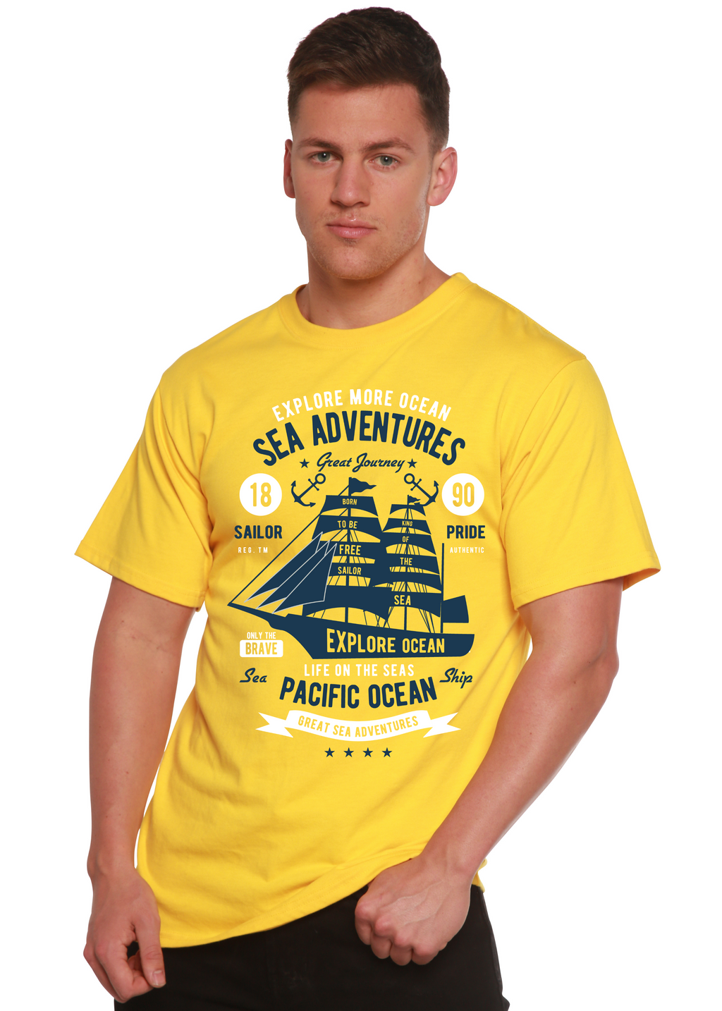 Sea Adventures Spun Bamboo® Men's Bamboo Viscose/Organic Cotton Short Sleeve Graphic T-Shirt - The7Letter
