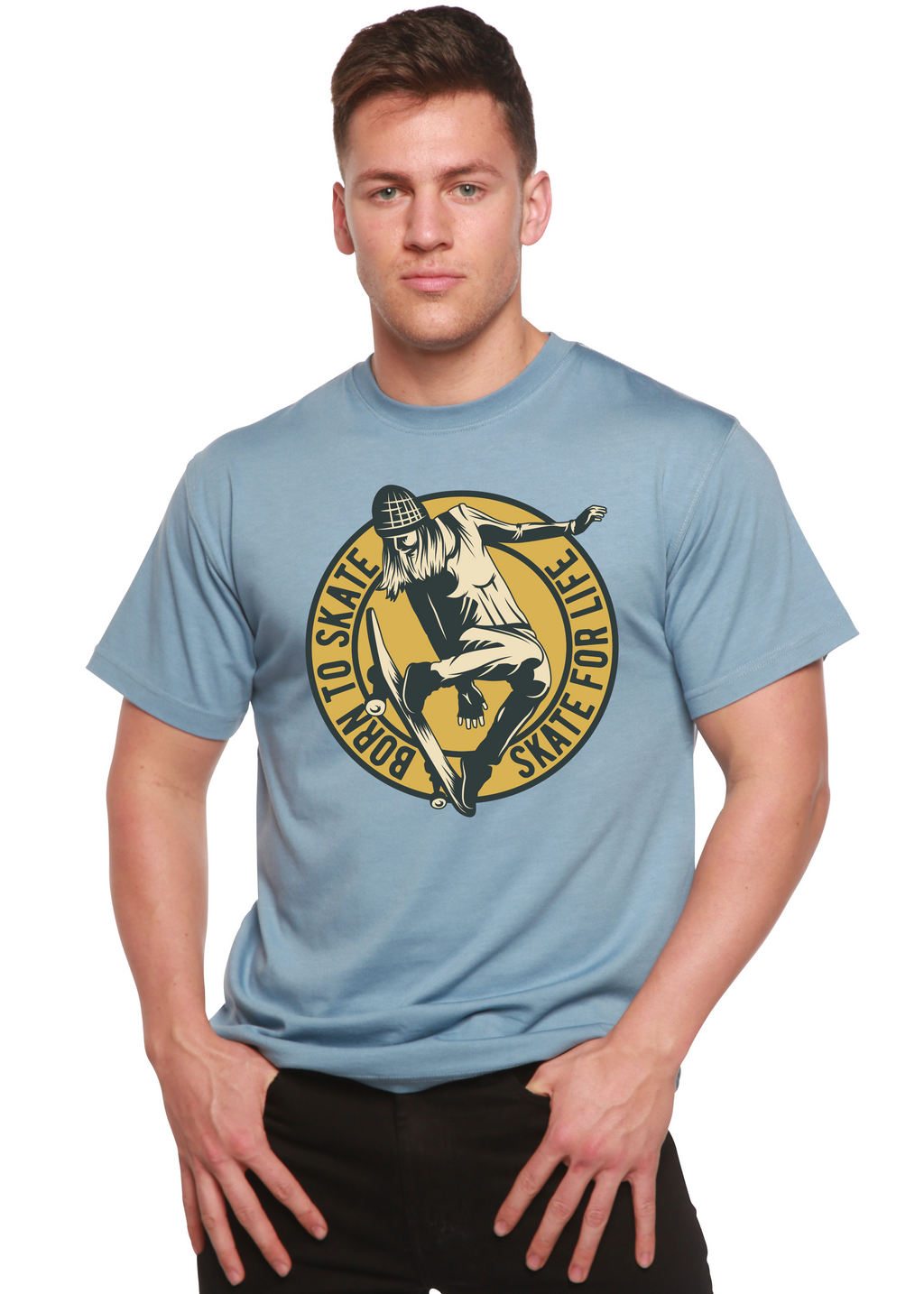Skate For Life Men's Bamboo Viscose/Organic Cotton Short Sleeve Graphic T-Shirt - The7Letter