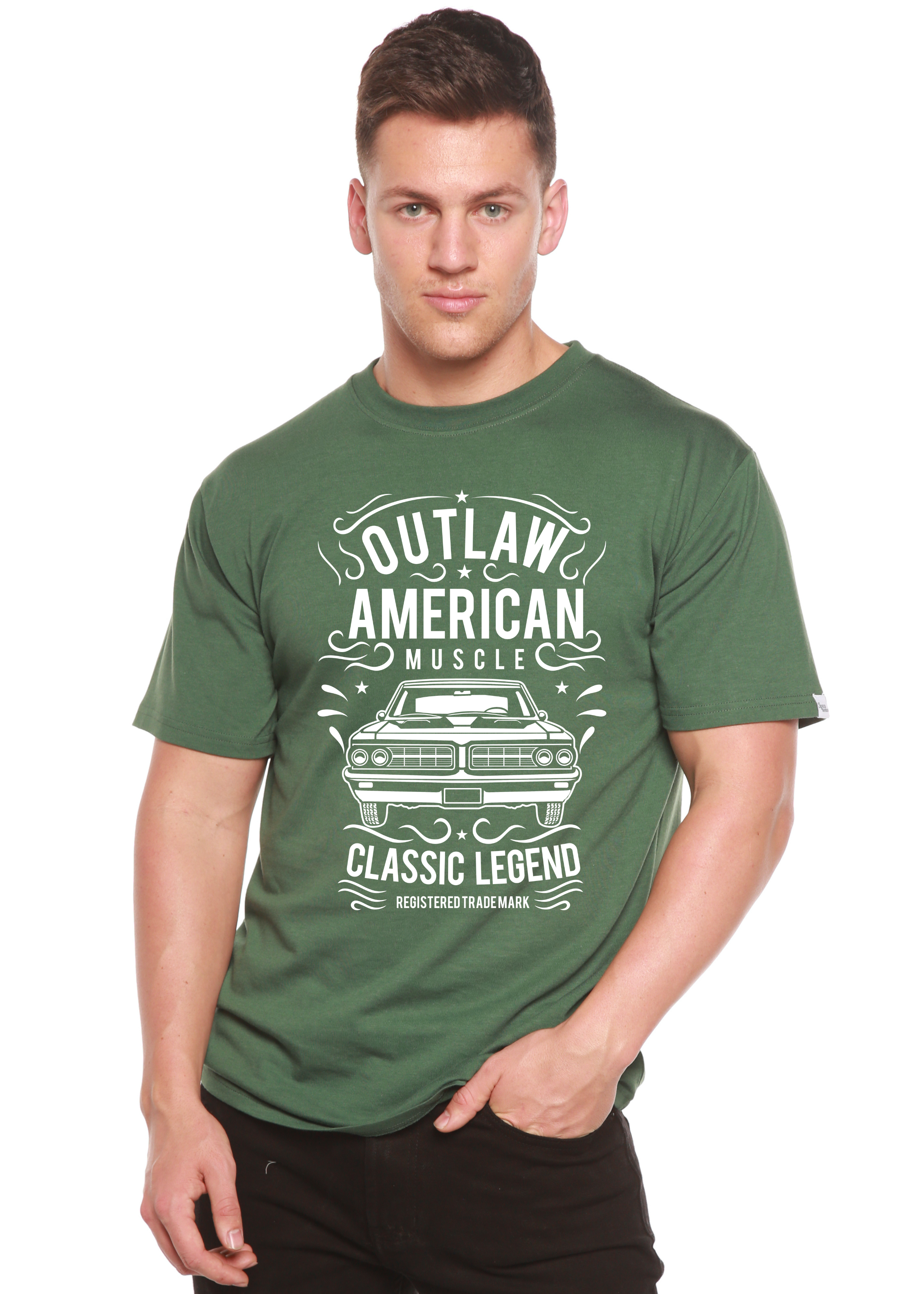 Outlaw American Muscle Spun Bamboo® Men's Bamboo Viscose/Organic Cotton Short Sleeve Graphic T-Shirt - The7Letter
