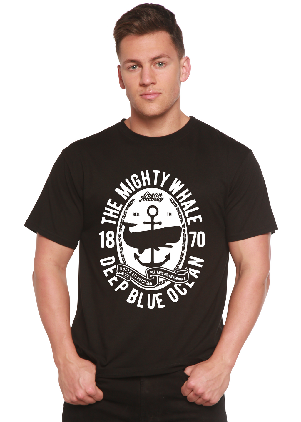 The Mighty Spun Bamboo® Men's Bamboo Viscose/Organic Cotton Short Sleeve Graphic T-Shirt - The7Letter