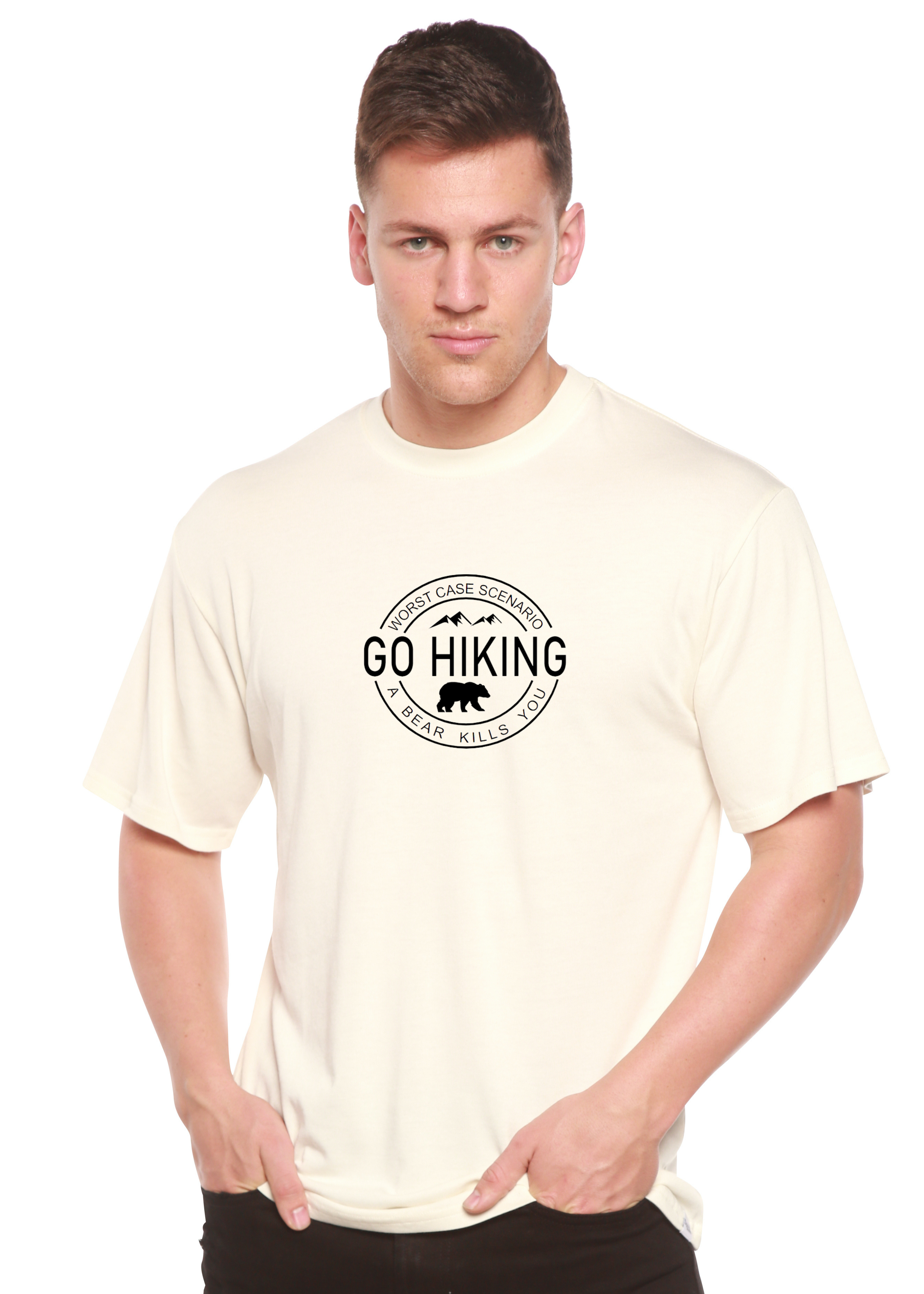 Go Hiking Men's Bamboo Viscose/Organic Cotton Short Sleeve Graphic T-Shirt - The7Letter