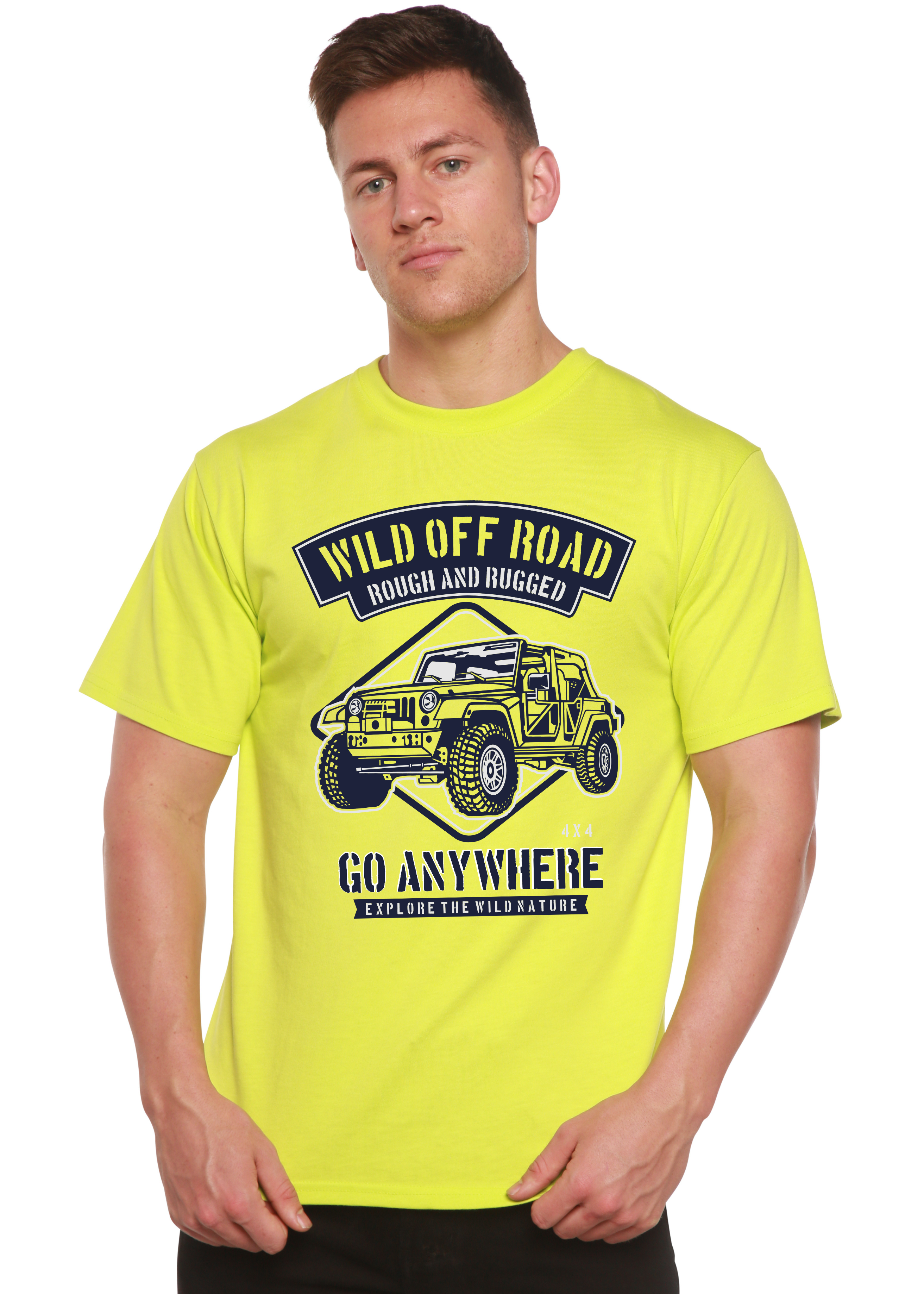 Wild Off Road Spun Bamboo® Men's Bamboo Viscose/Organic Cotton Short Sleeve Graphic T-Shirt - The7Letter