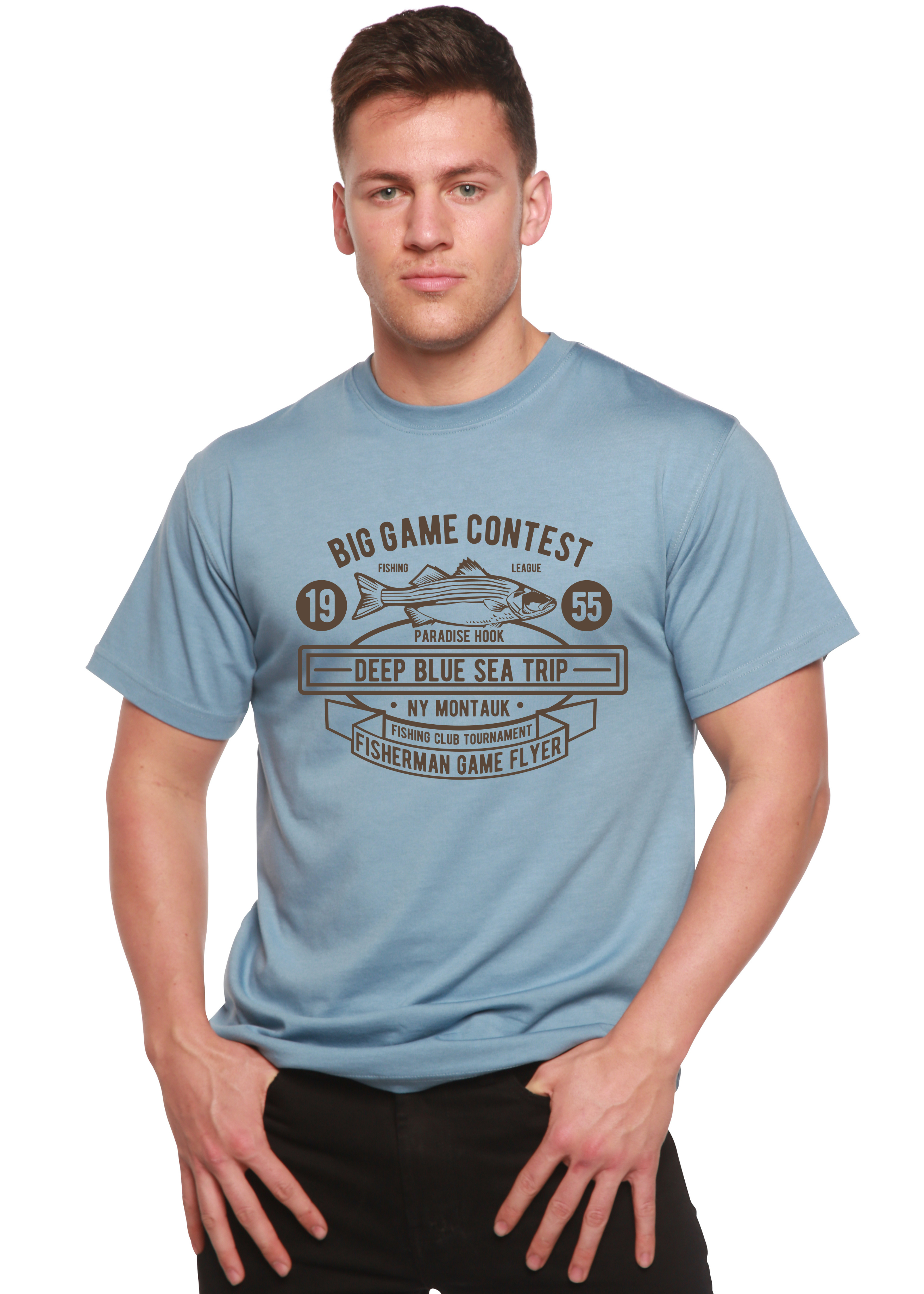 Big Game Contest Men's Bamboo Viscose/Organic Cotton Short Sleeve Graphic T-Shirt - The7Letter