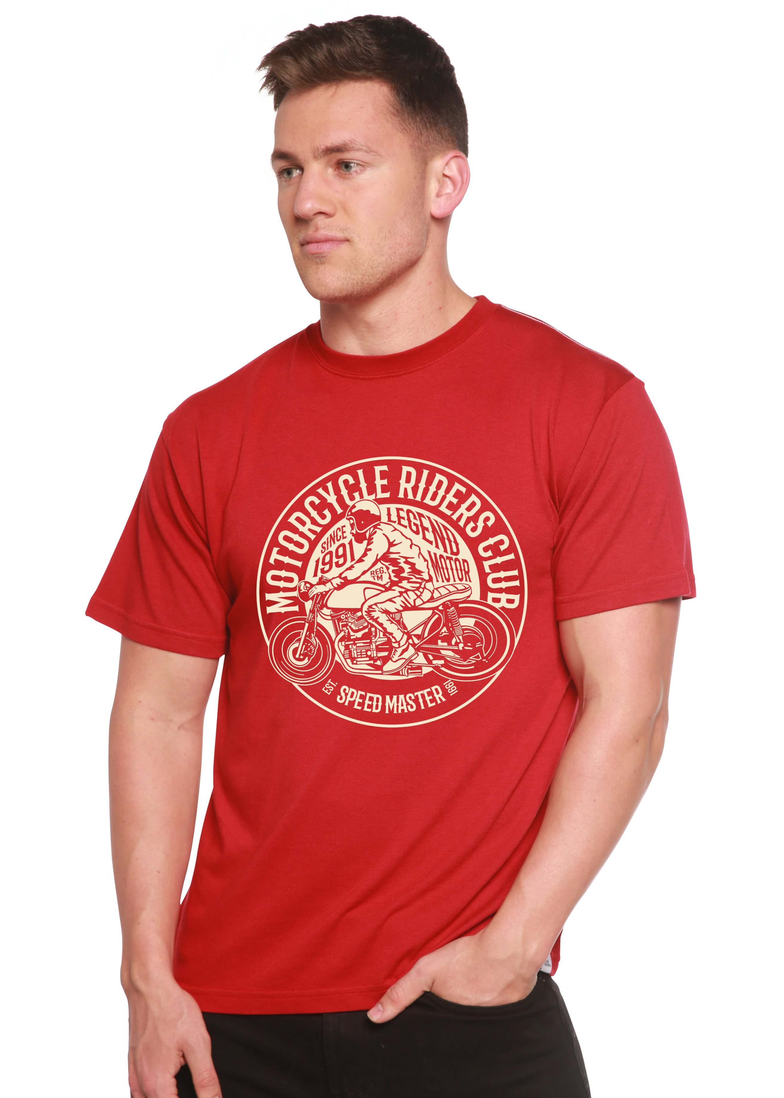 Motorcycle Riders Club Men's Bamboo Viscose/Organic Cotton Short Sleeve Graphic T-Shirt - The7Letter