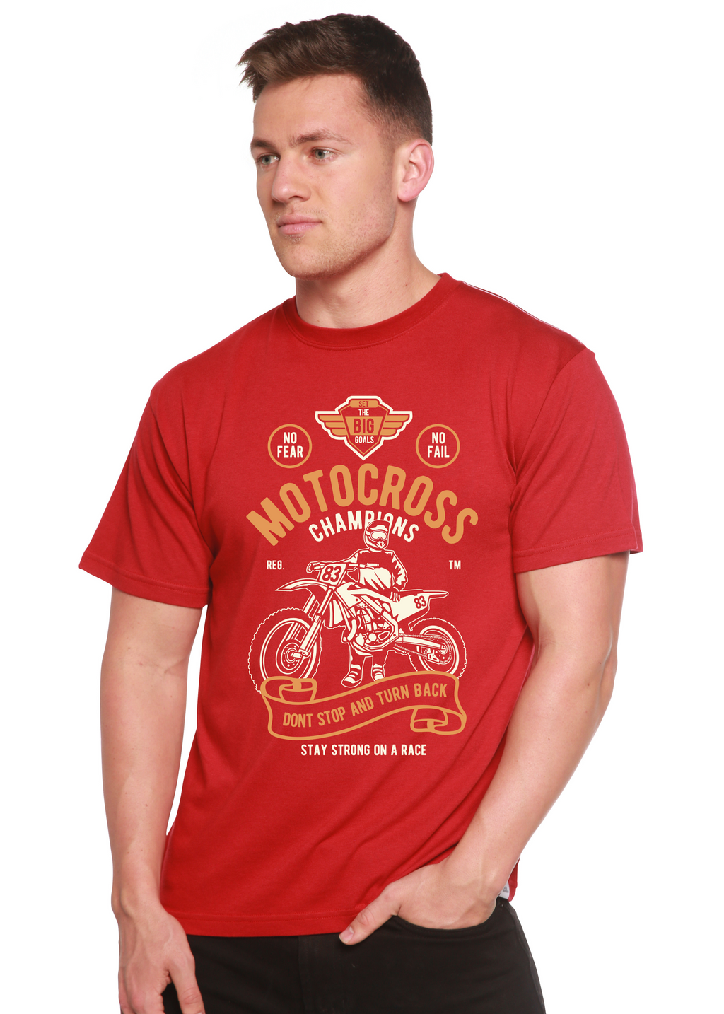 Motocross Champions Men's Bamboo Viscose/Organic Cotton Short Sleeve Graphic T-Shirt - The7Letter