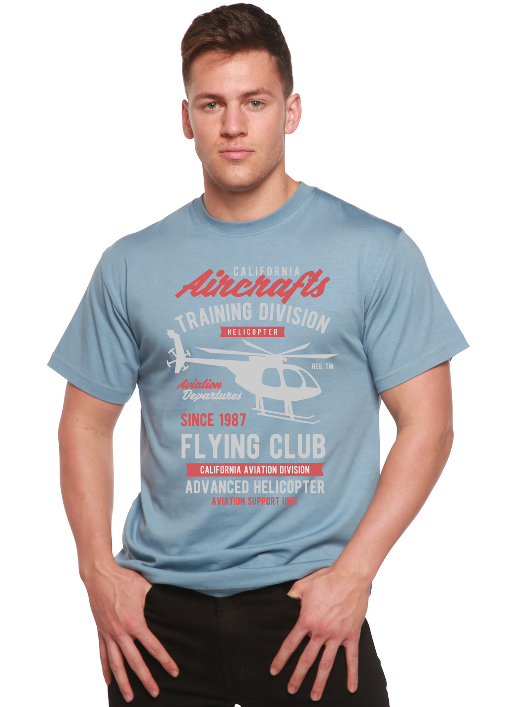 California Aircraft Men's Bamboo Viscose/Organic Cotton Short Sleeve Graphic T-Shirt - The7Letter