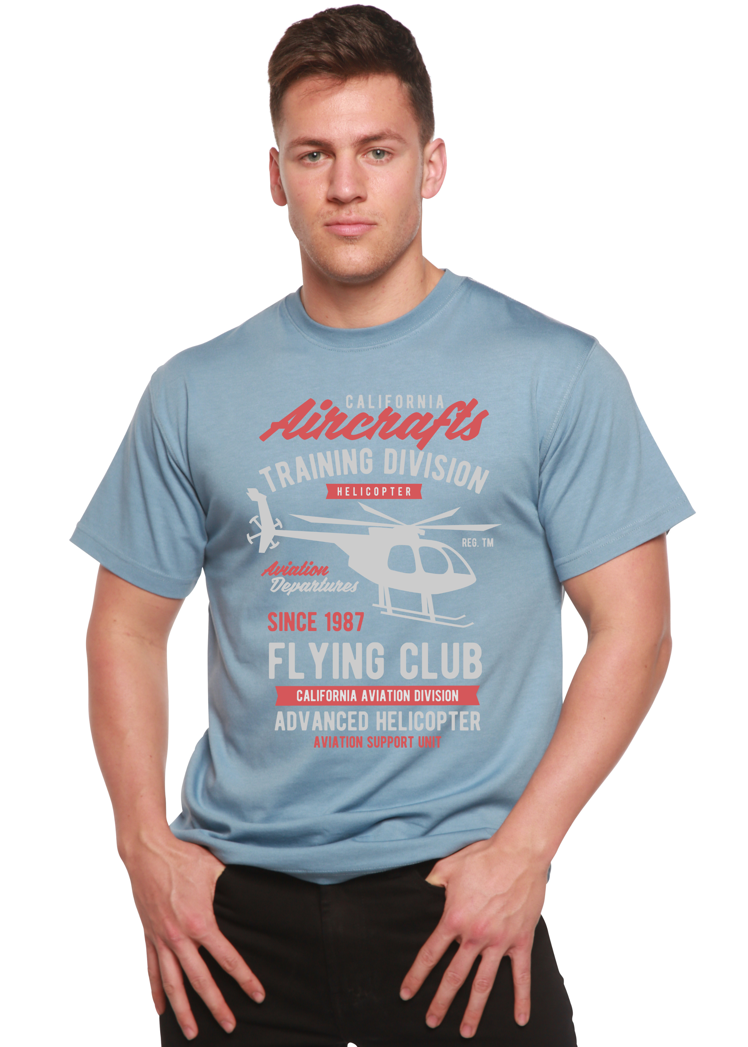 California Aircraft Men's Bamboo Viscose/Organic Cotton Short Sleeve Graphic T-Shirt - The7Letter