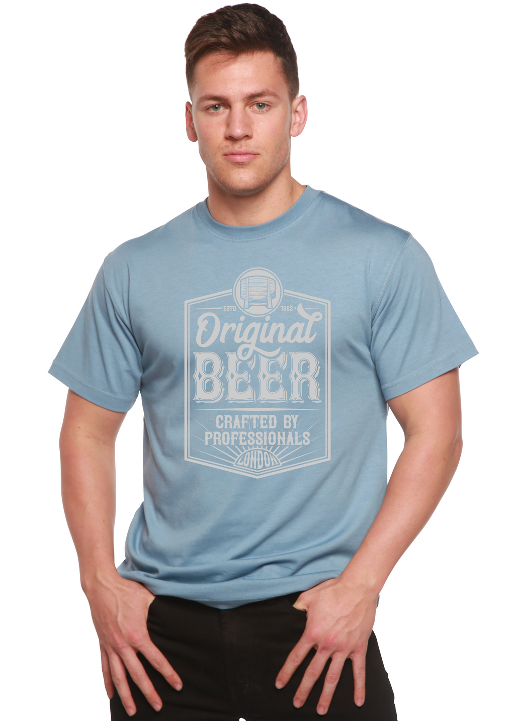 Original Beer Men's Bamboo Viscose/Organic Cotton Short Sleeve Graphic T-Shirt - The7Letter
