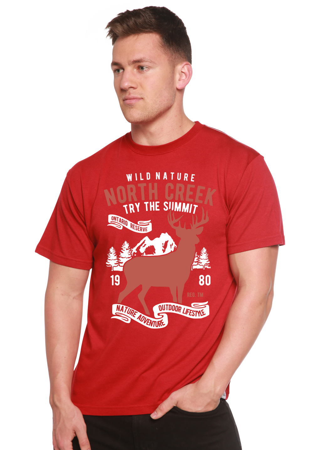 North Creek Spun Bamboo® Men's Bamboo Viscose/Organic Cotton Short Sleeve Graphic T-Shirt - The7Letter