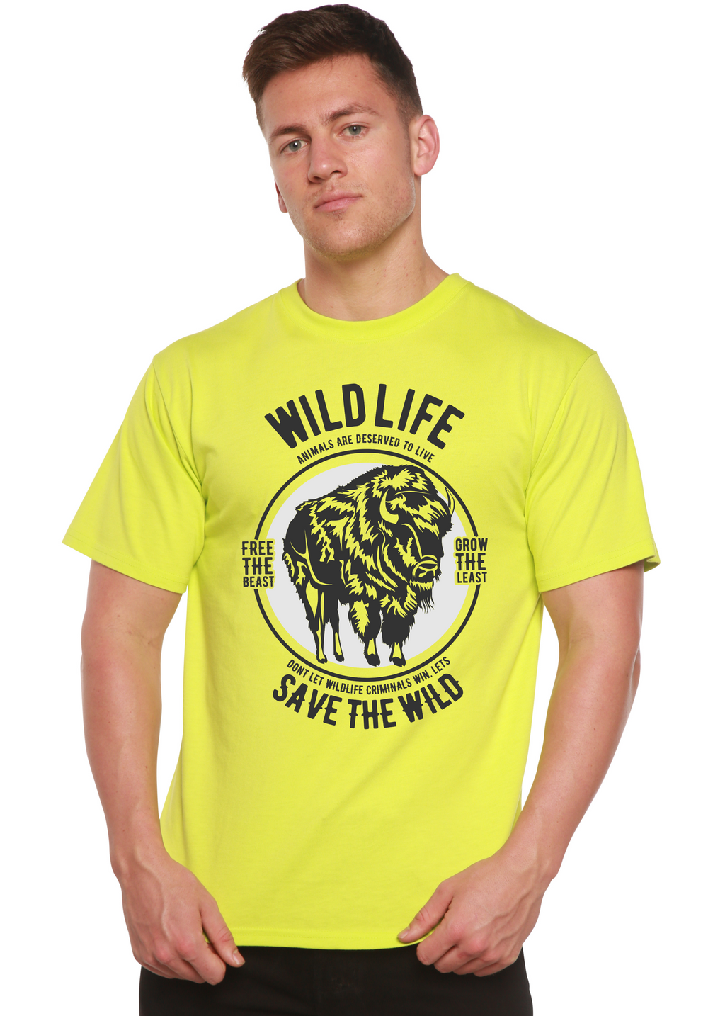 Wild Life Spun Bamboo® Men's Bamboo Viscose/Organic Cotton Short Sleeve Graphic T-Shirt - The7Letter