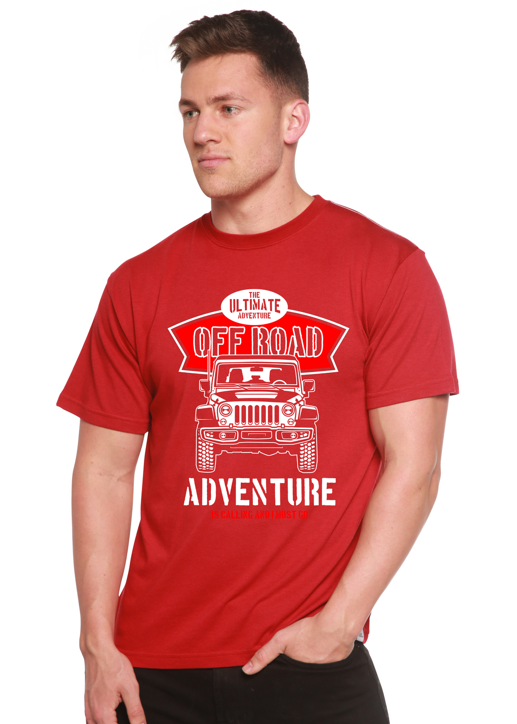 Off Road Spun Bamboo® Men's Bamboo Viscose/Organic Cotton Short Sleeve Graphic T-Shirt - The7Letter