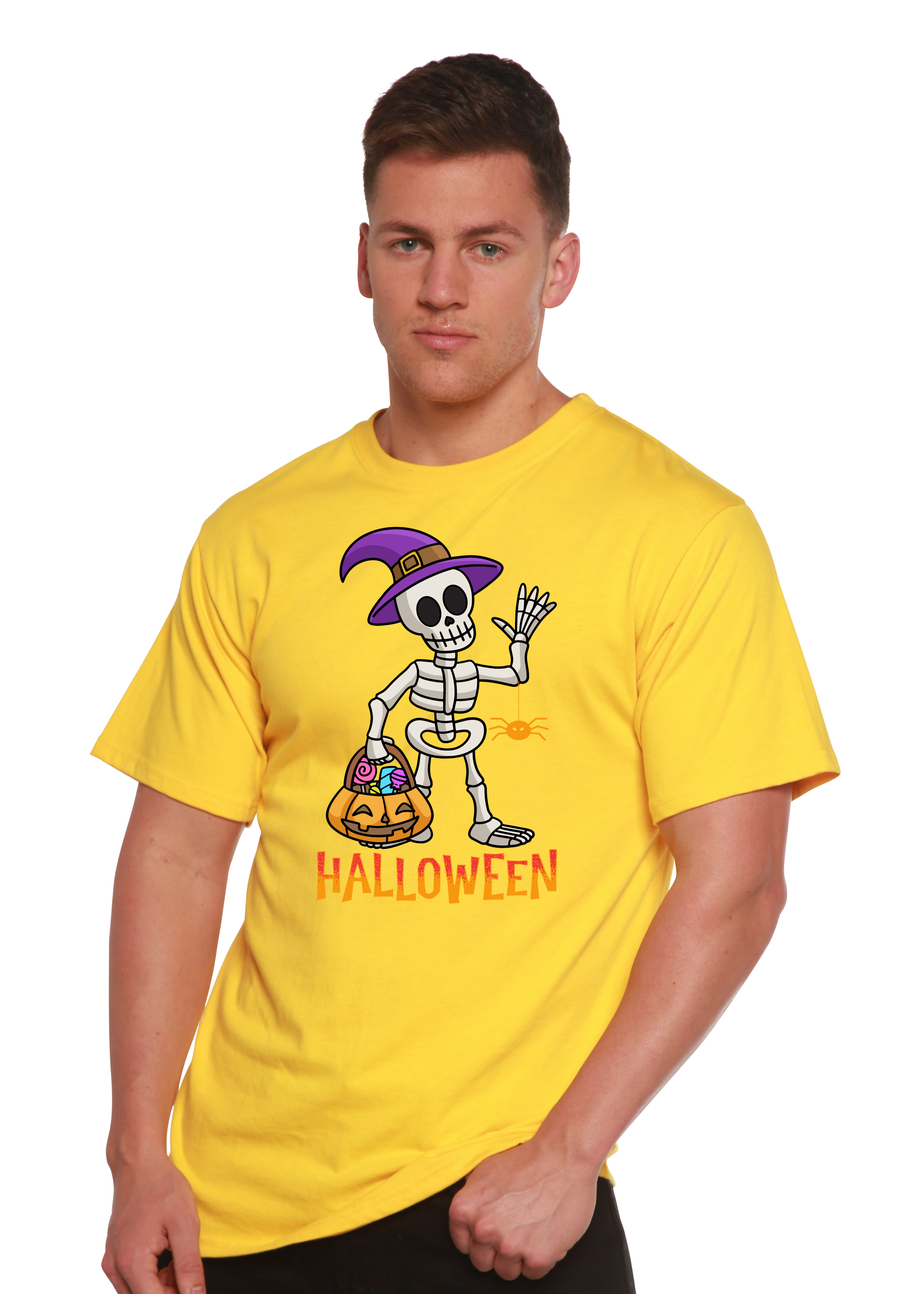 Happy Halloween Unisex Bamboo Viscose/Organic Cotton Short Sleeve Graphic T-Shirt - The7Letter