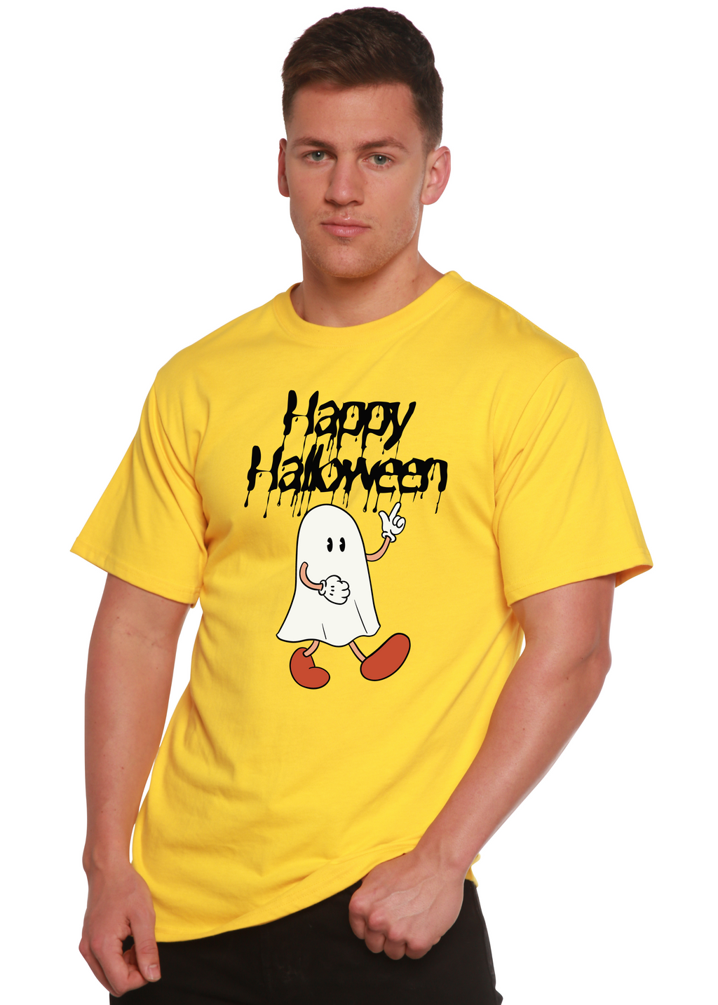 Happy Halloween Men's Bamboo Viscose/Organic Cotton Short Sleeve Graphic T-Shirt - The7Letter