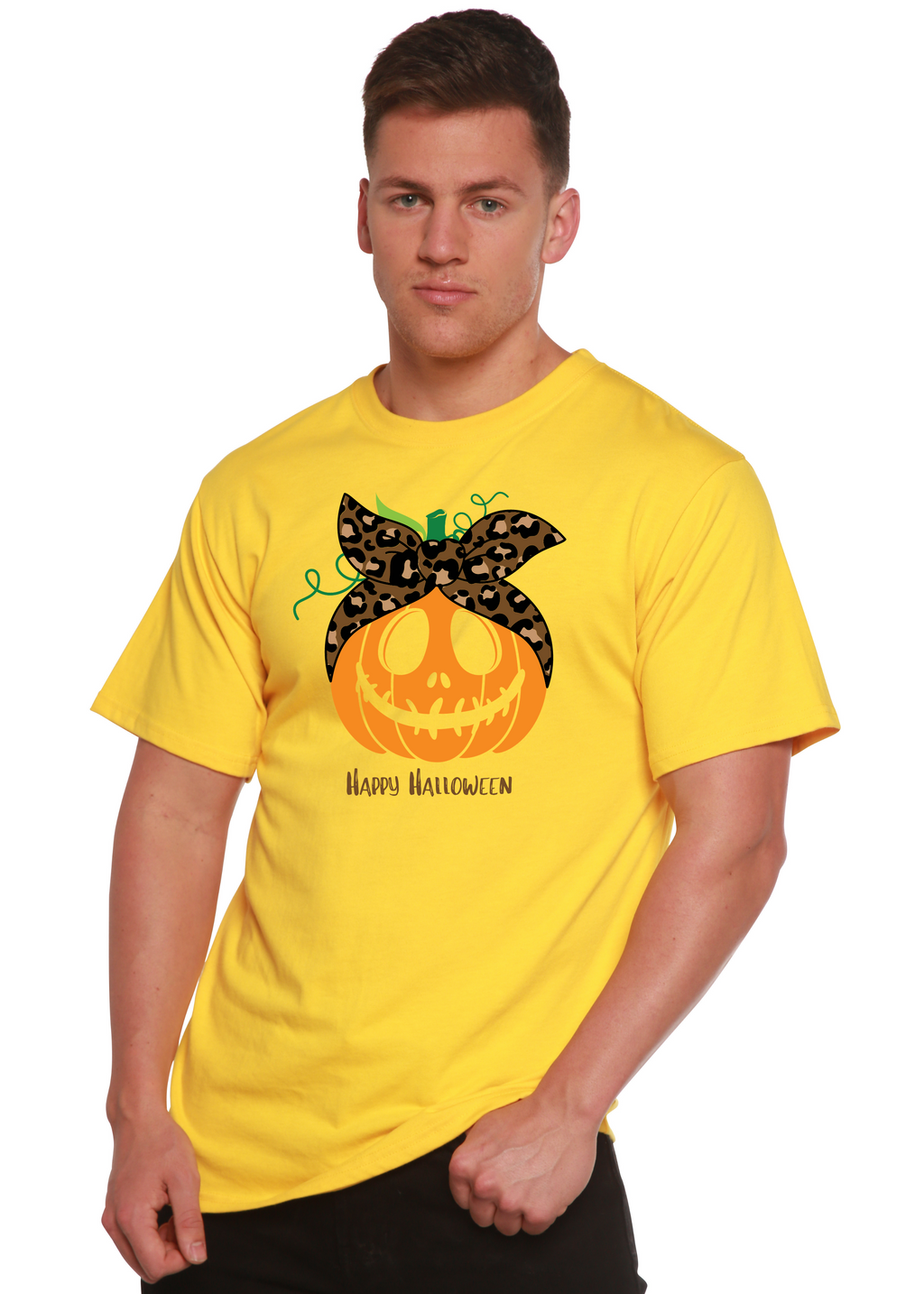 Happy Halloween Men's Bamboo Viscose/Organic Cotton Short Sleeve Graphic T-Shirt - The7Letter