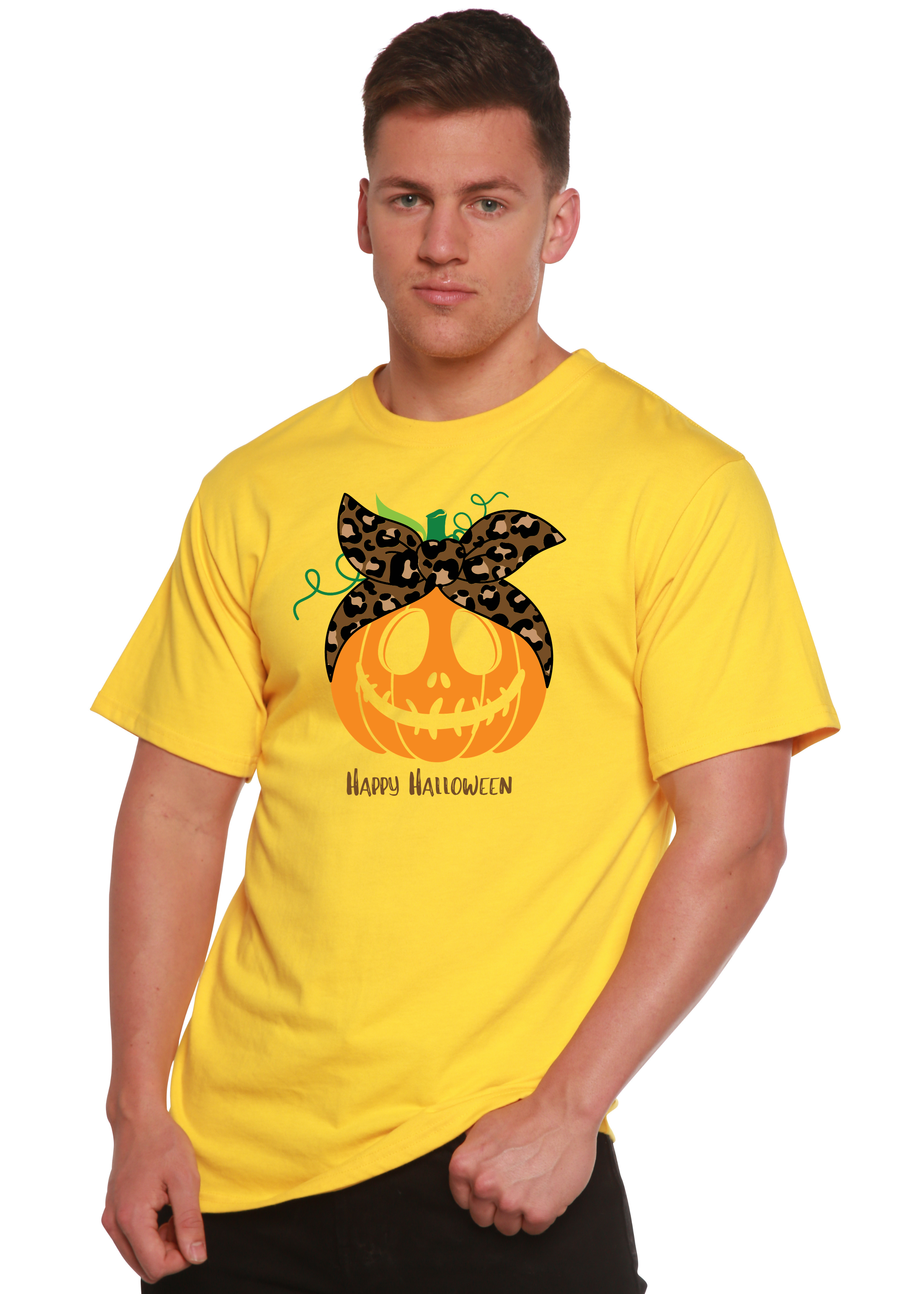 Happy Halloween Men's Bamboo Viscose/Organic Cotton Short Sleeve Graphic T-Shirt - The7Letter
