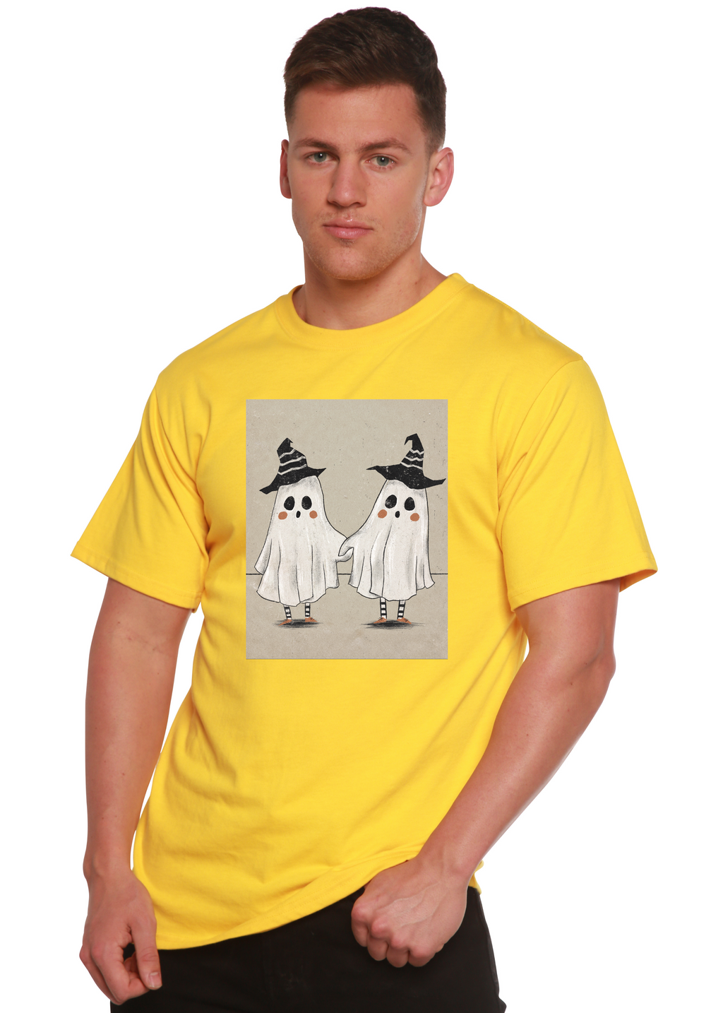 Cute Ghost Men's Bamboo Viscose/Organic Cotton Short Sleeve Graphic T-Shirt - The7Letter