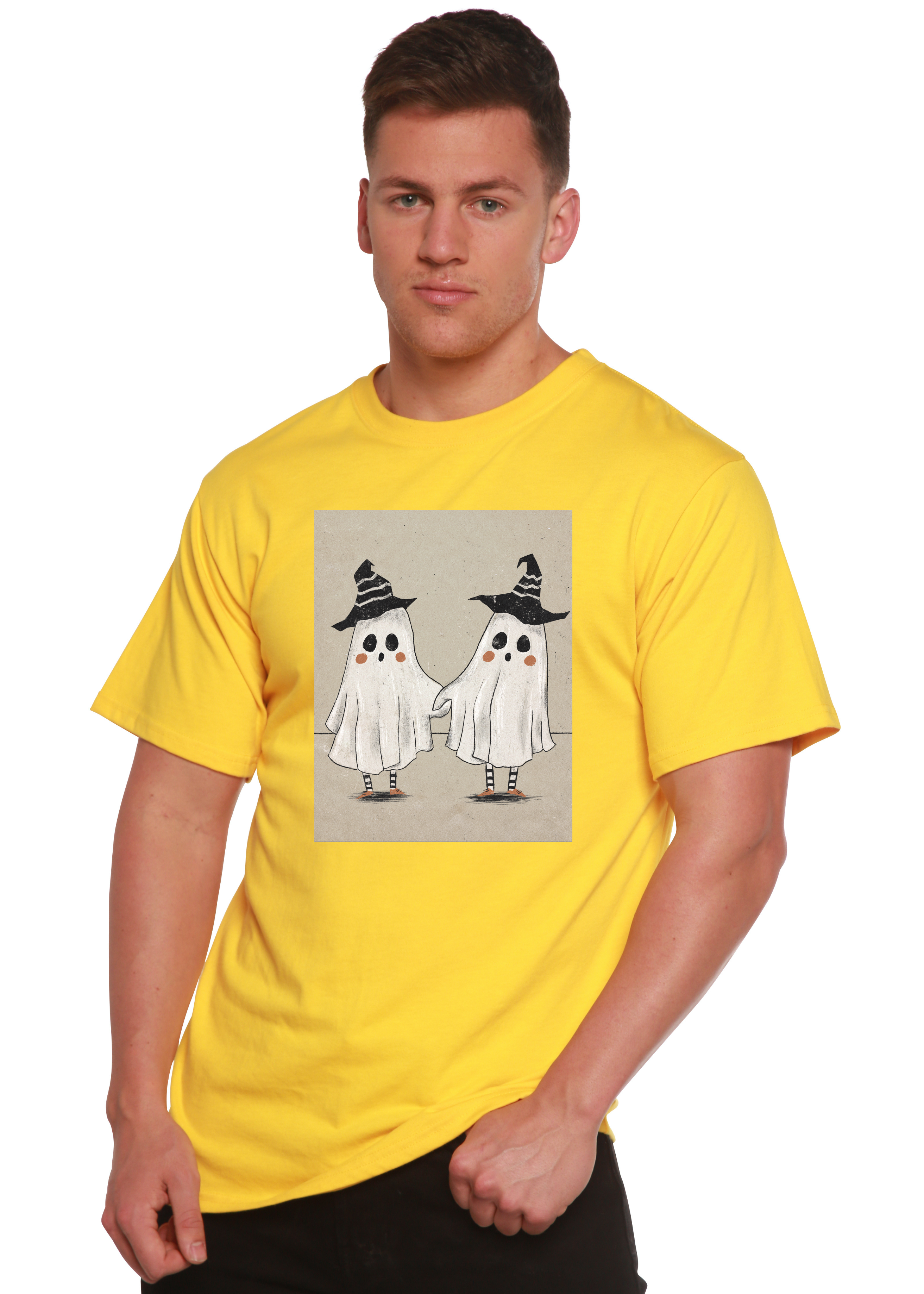 Cute Ghost Men's Bamboo Viscose/Organic Cotton Short Sleeve Graphic T-Shirt - The7Letter
