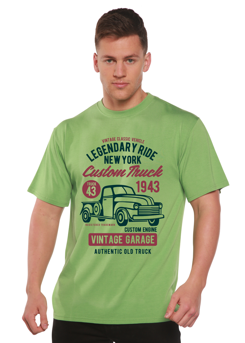 Legendary Ride Custom Truck Men's Bamboo Viscose/Organic Cotton Short Sleeve Graphic T-Shirt - The7Letter