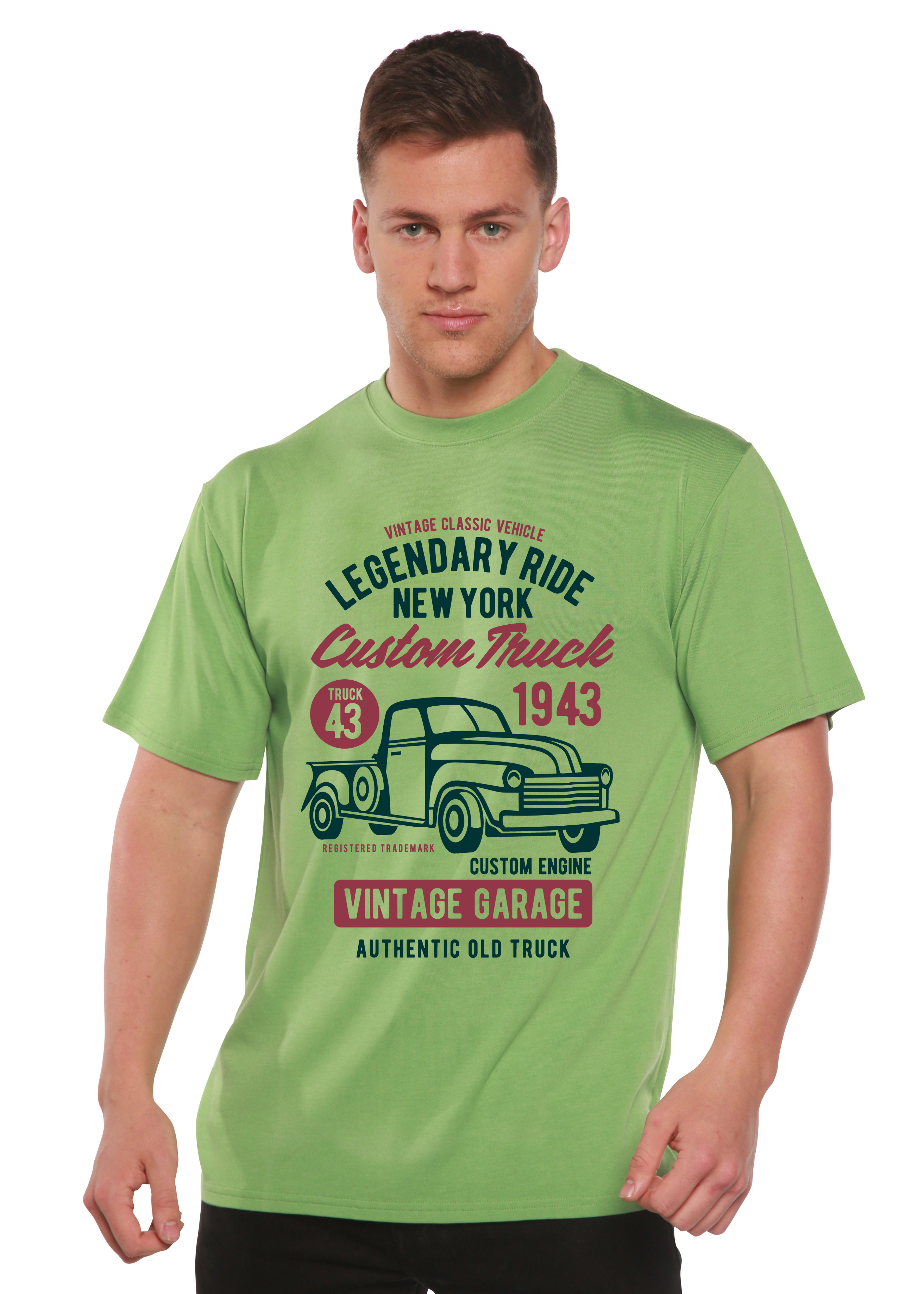 Legendary Ride Custom Truck Men's Bamboo Viscose/Organic Cotton Short Sleeve Graphic T-Shirt - The7Letter