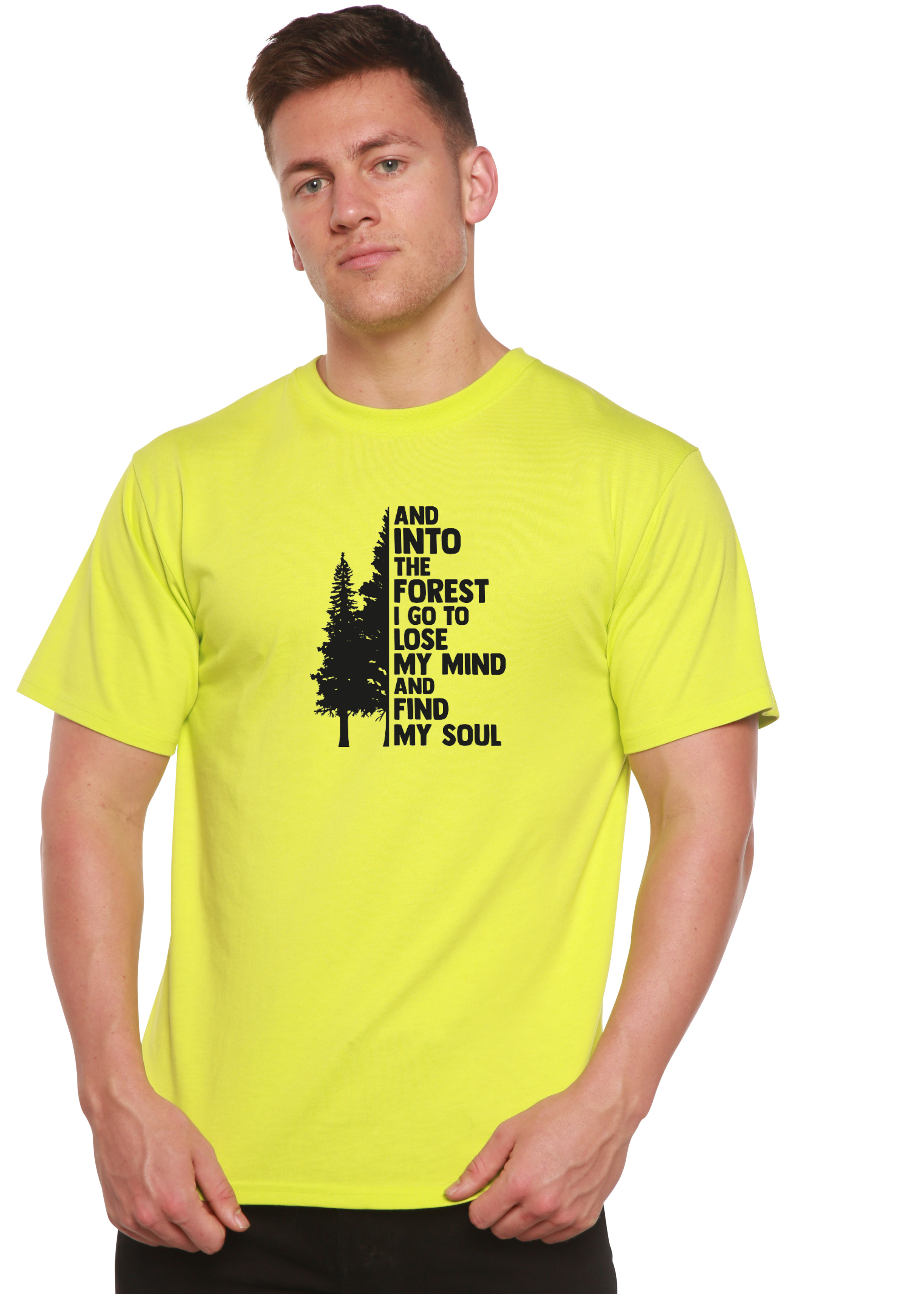 And Into The Forest I Go Men's Bamboo Viscose/Organic Cotton Short Sleeve Graphic T-Shirt - The7Letter