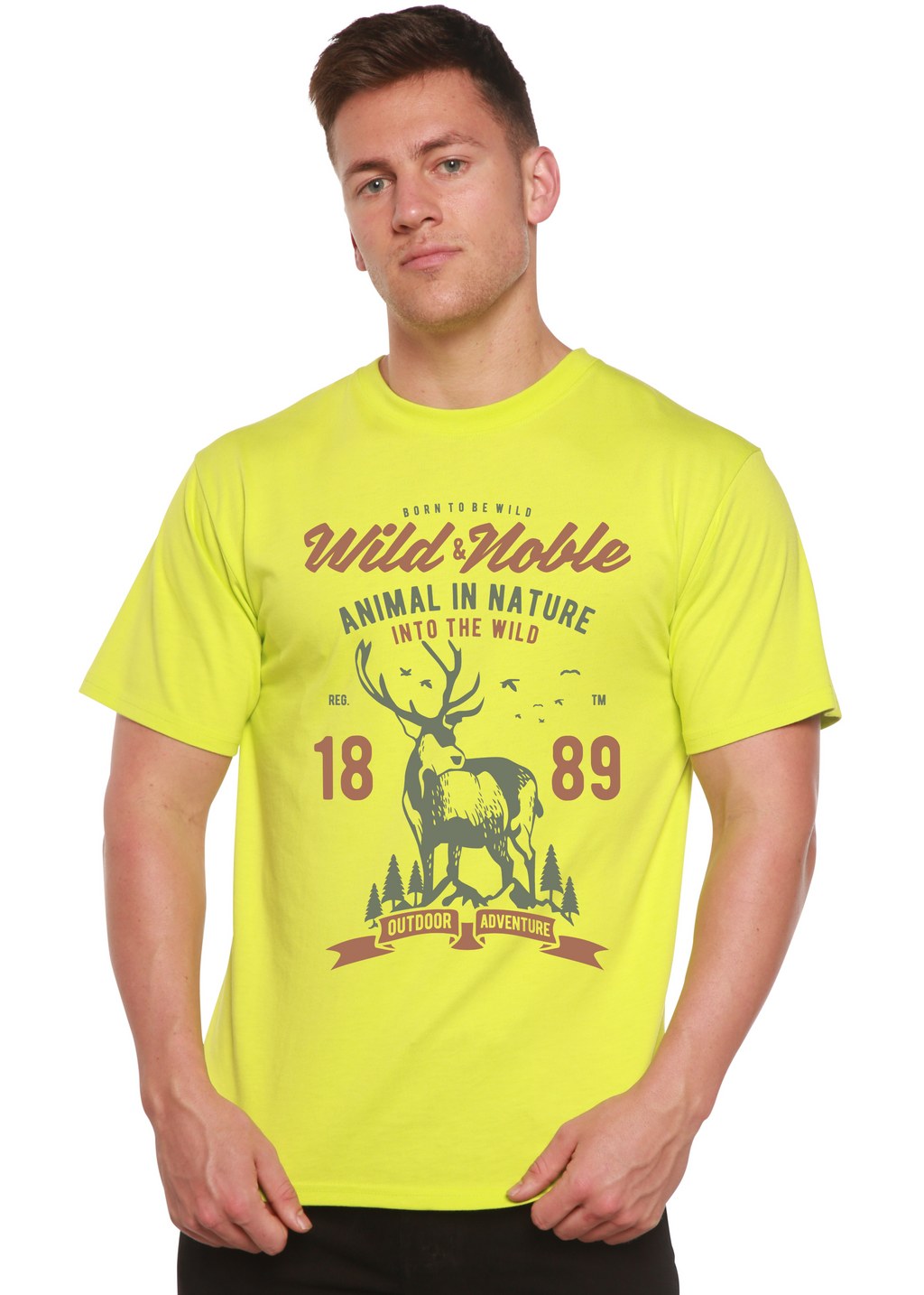 Wild And Noble Spun Bamboo® Men's Bamboo Viscose/Organic Cotton Short Sleeve Graphic T-Shirt - The7Letter