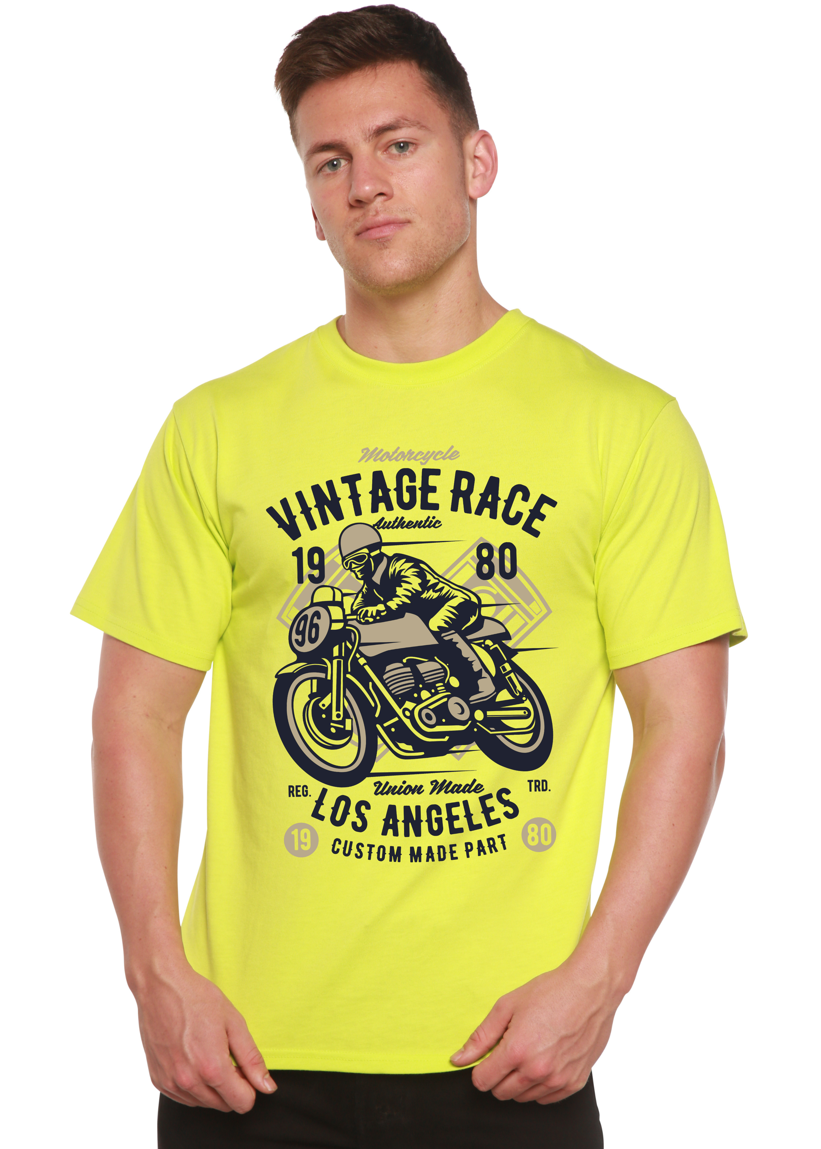 Vintage Race Spun Bamboo® Men's Bamboo Viscose/Organic Cotton Short Sleeve Graphic T-Shirt - The7Letter