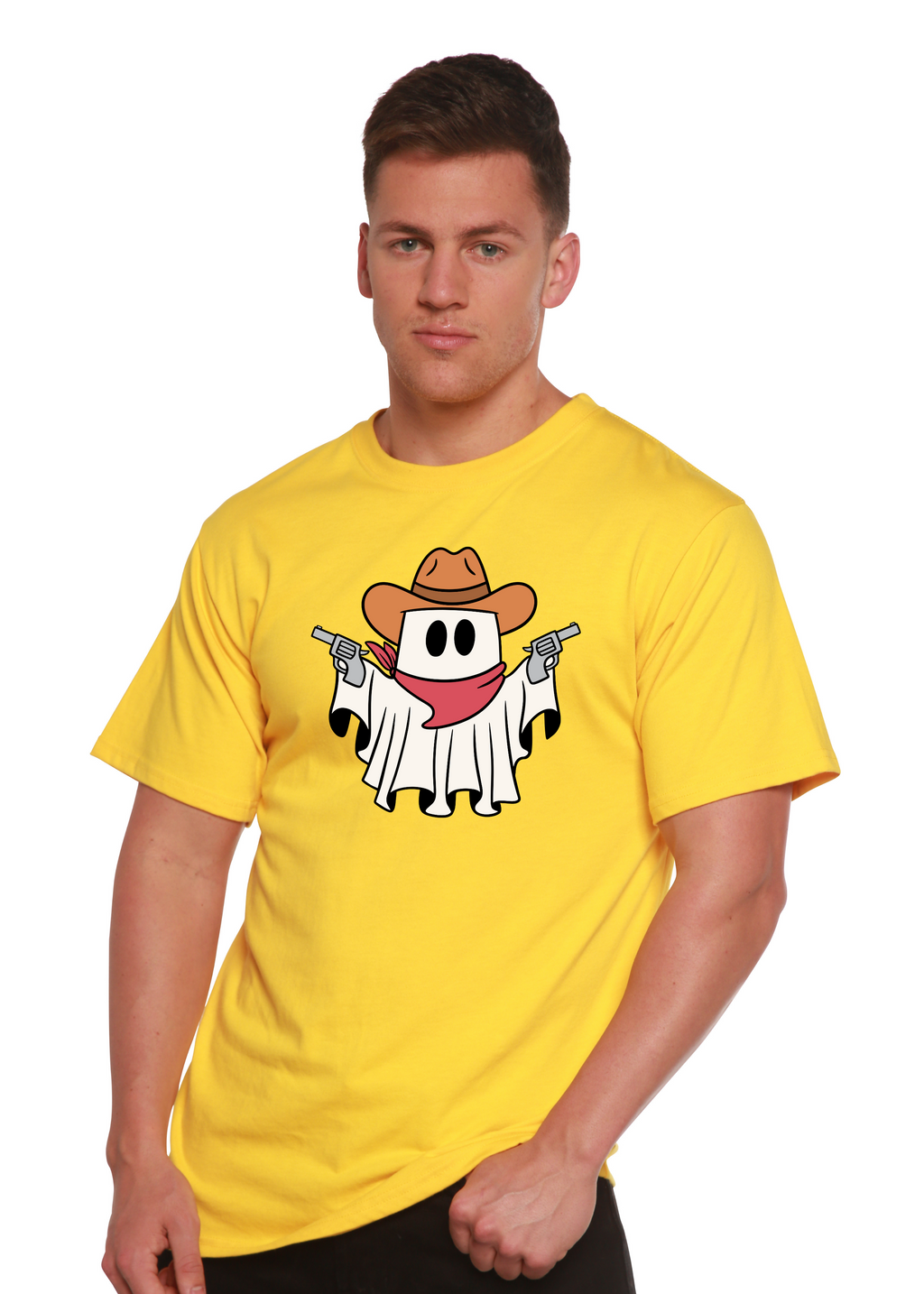Cowboy Ghost Unisex Bamboo Viscose/Organic Cotton Short Sleeve Graphic T-Shirt - The7Letter