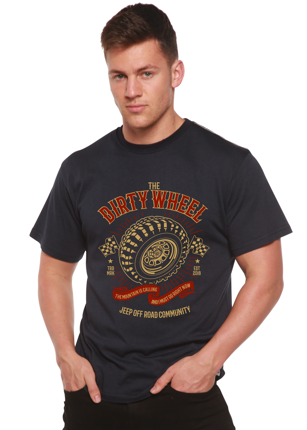 The Dirty Wheel Spun Bamboo® Men's Bamboo Viscose/Organic Cotton Short Sleeve Graphic T-Shirt - The7Letter