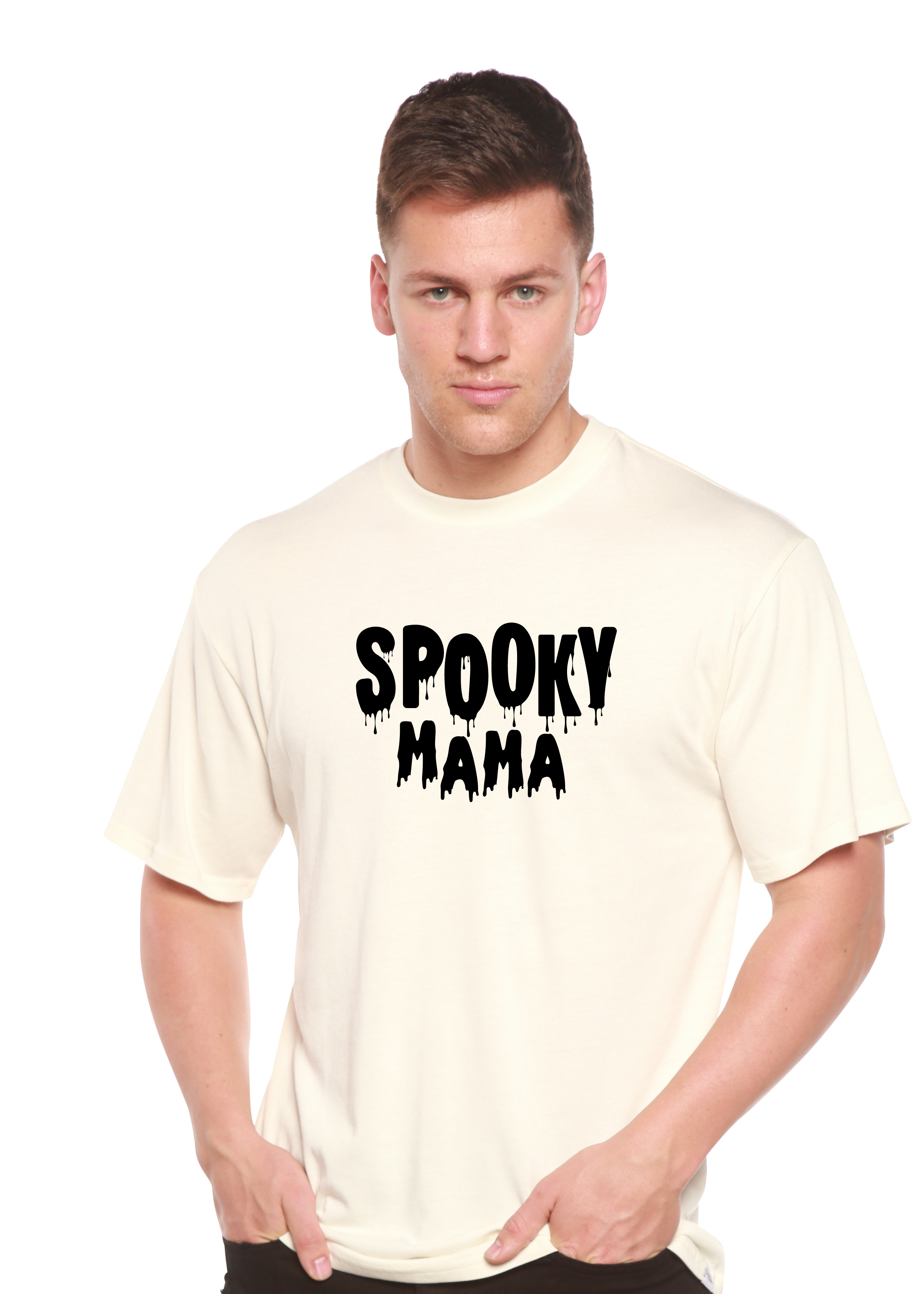 Spooky Mama Halloween Men's Bamboo Viscose/Organic Cotton Short Sleeve Graphic T-Shirt - The7Letter