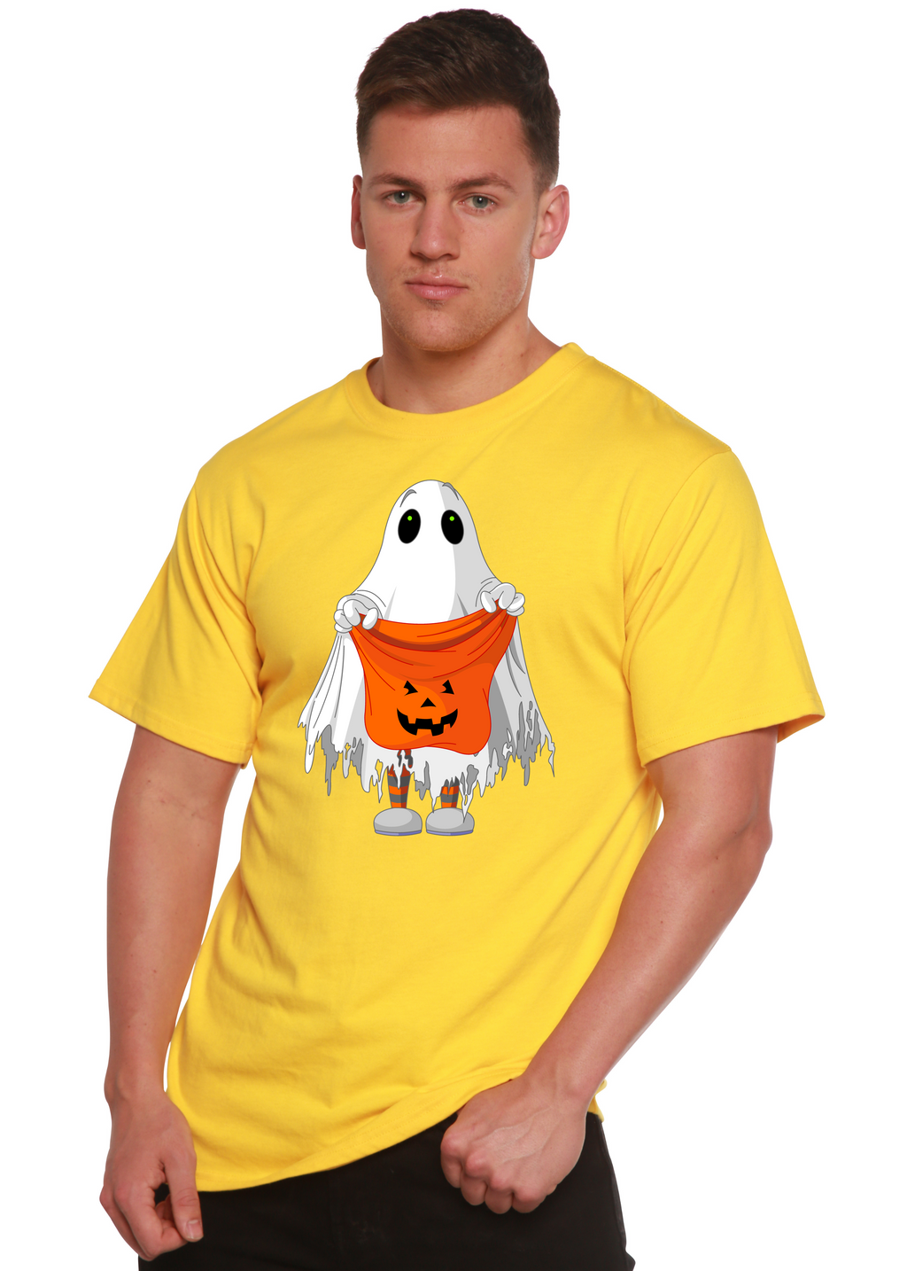 Boo Halloween Men's Bamboo Viscose/Organic Cotton Short Sleeve Graphic T-Shirt - The7Letter