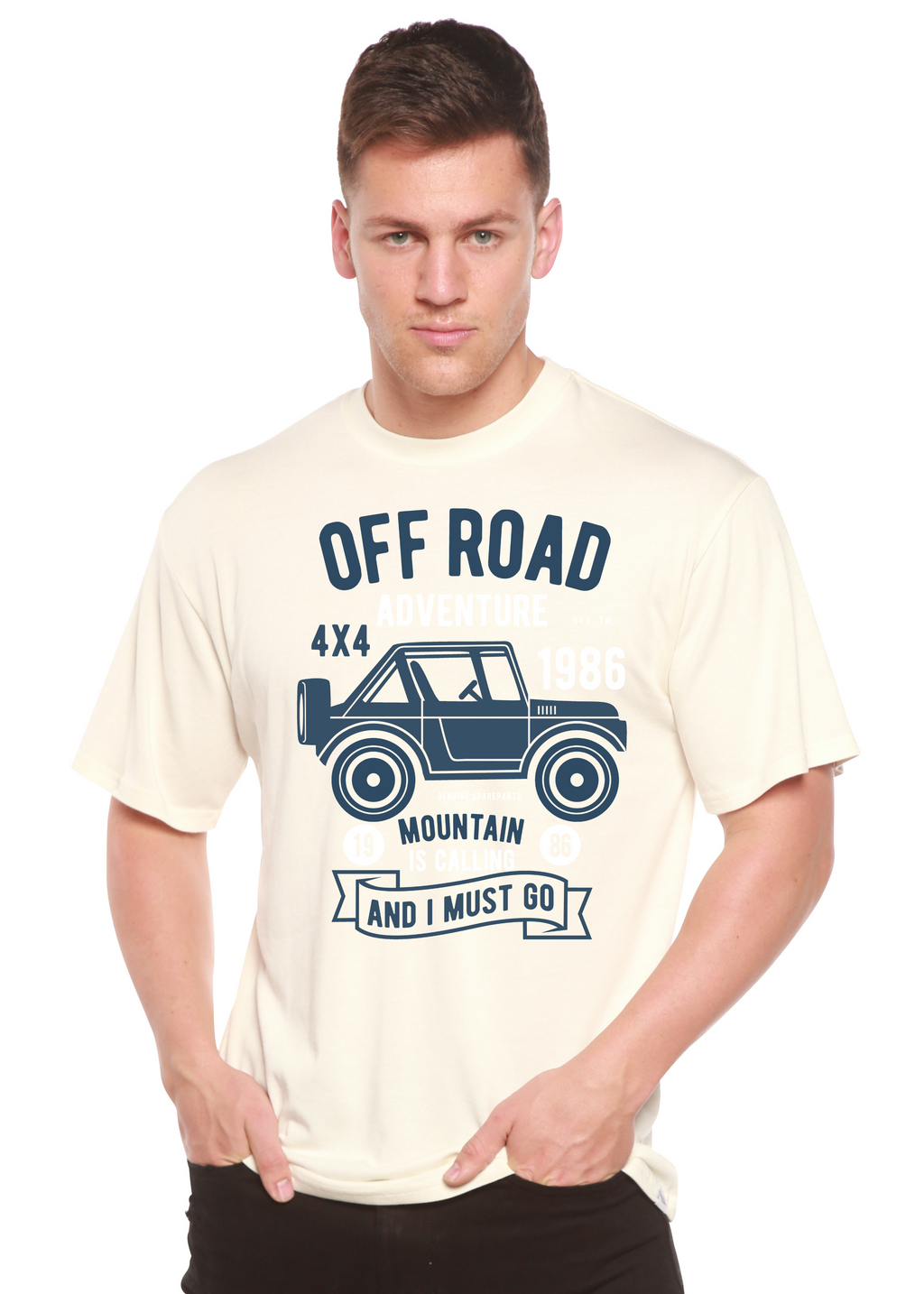 Off Road Adventure Spun Bamboo® Men's Bamboo Viscose/Organic Cotton Short Sleeve Graphic T-Shirt - The7Letter