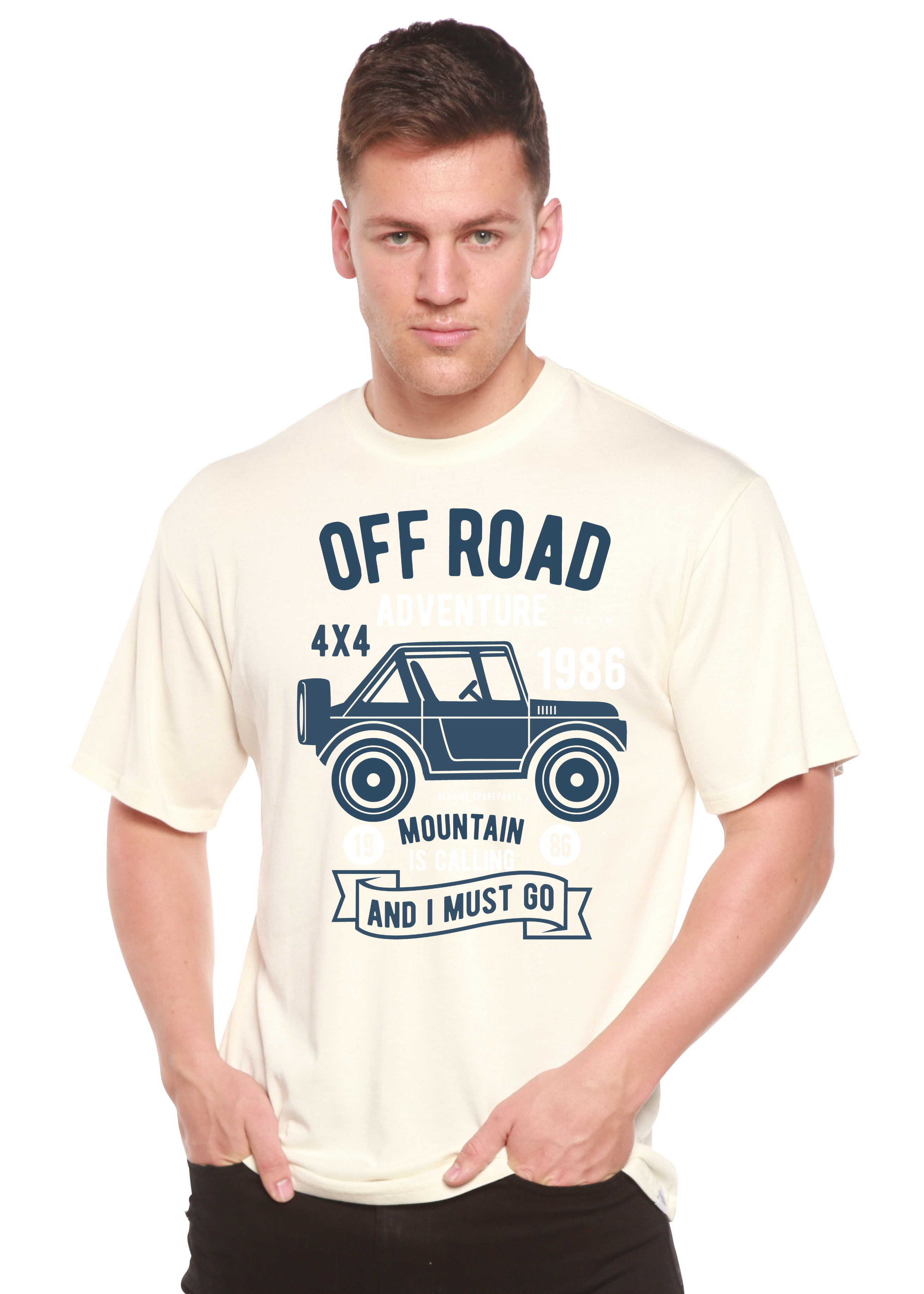 Off Road Adventure Spun Bamboo® Men's Bamboo Viscose/Organic Cotton Short Sleeve Graphic T-Shirt - The7Letter