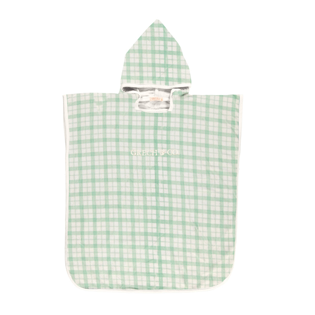 Bathing  Towel Poncho | Organic Cotton - Fern Plaid - The7Letter