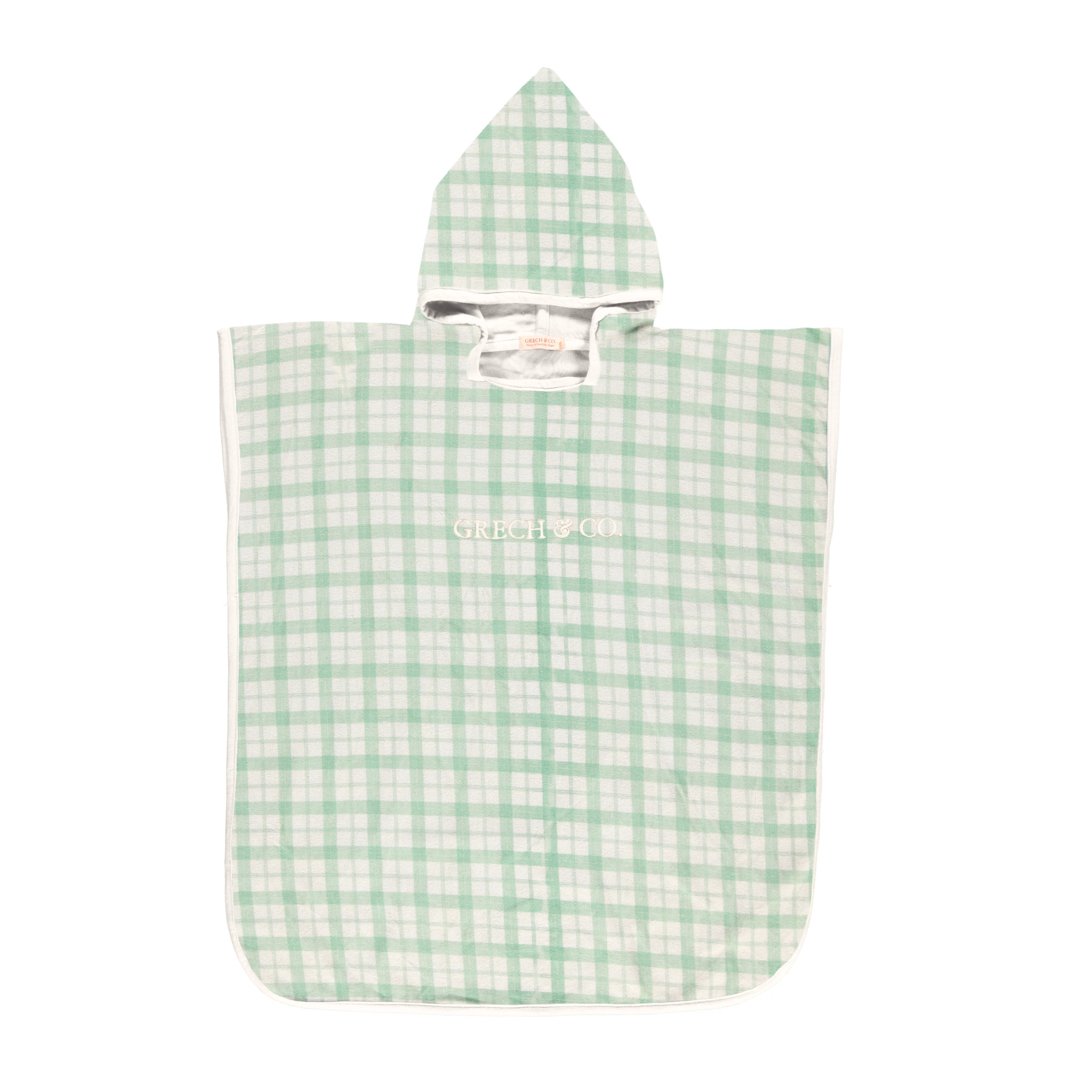 Bathing  Towel Poncho | Organic Cotton - Fern Plaid - The7Letter