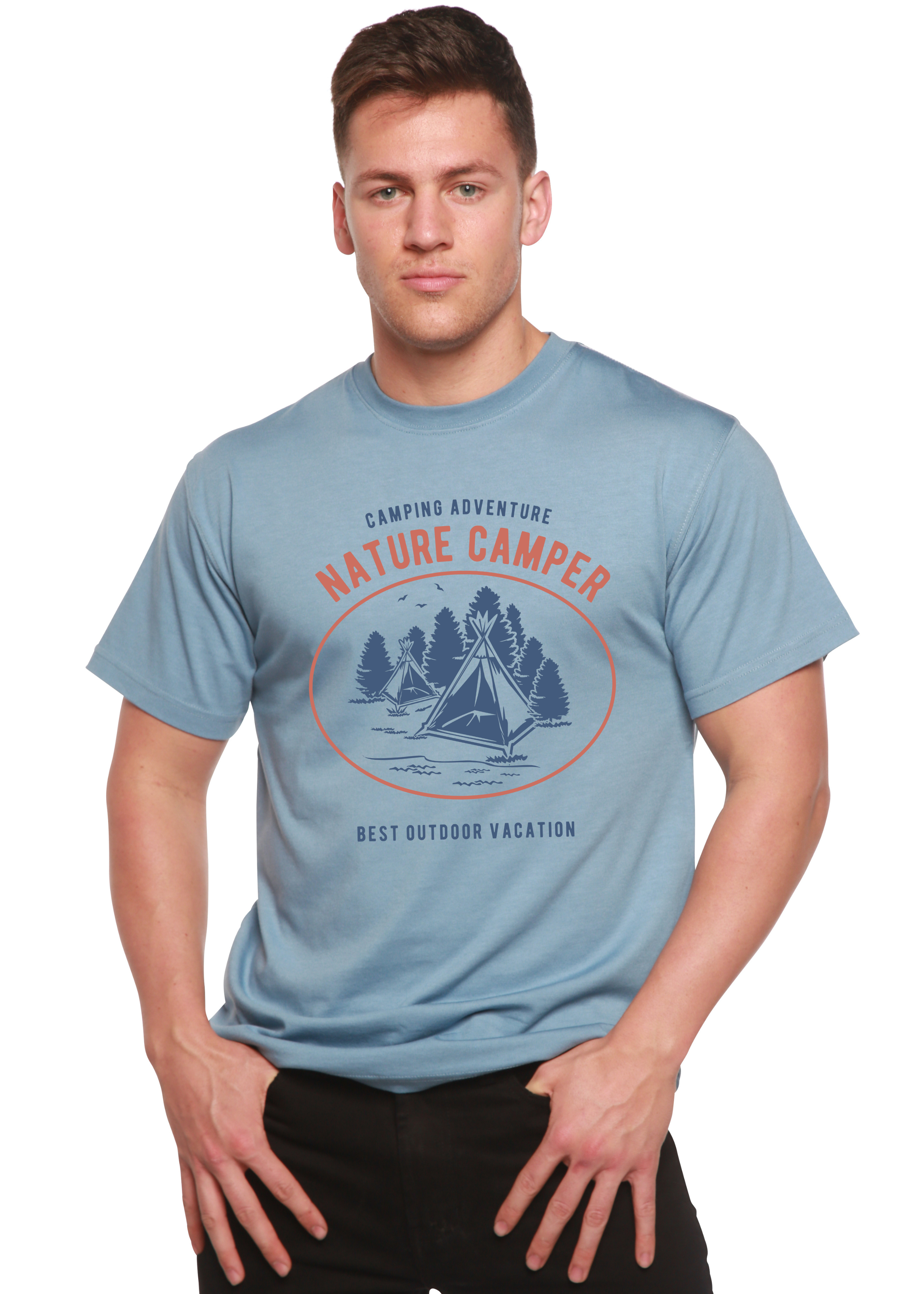 Nature Camper Spun Bamboo® Men's Bamboo Viscose/Organic Cotton Short Sleeve Graphic T-Shirt - The7Letter