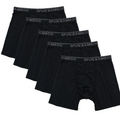 Men's Bamboo Viscose Boxer Briefs Underwear Black Color - 5-pack - The7Letter