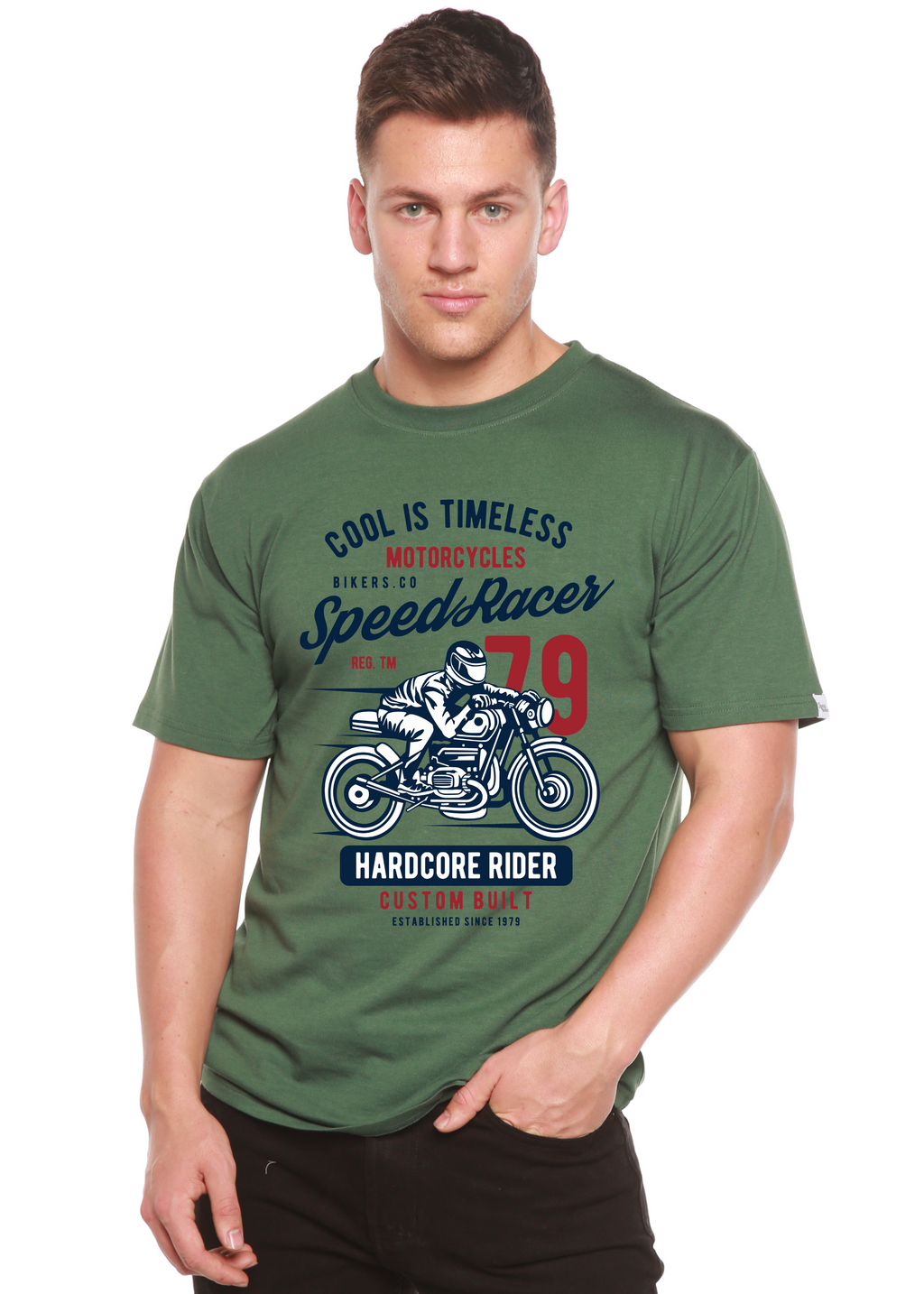Speed Racer Spun Bamboo® Men's Bamboo Viscose/Organic Cotton Short Sleeve Graphic T-Shirt - The7Letter