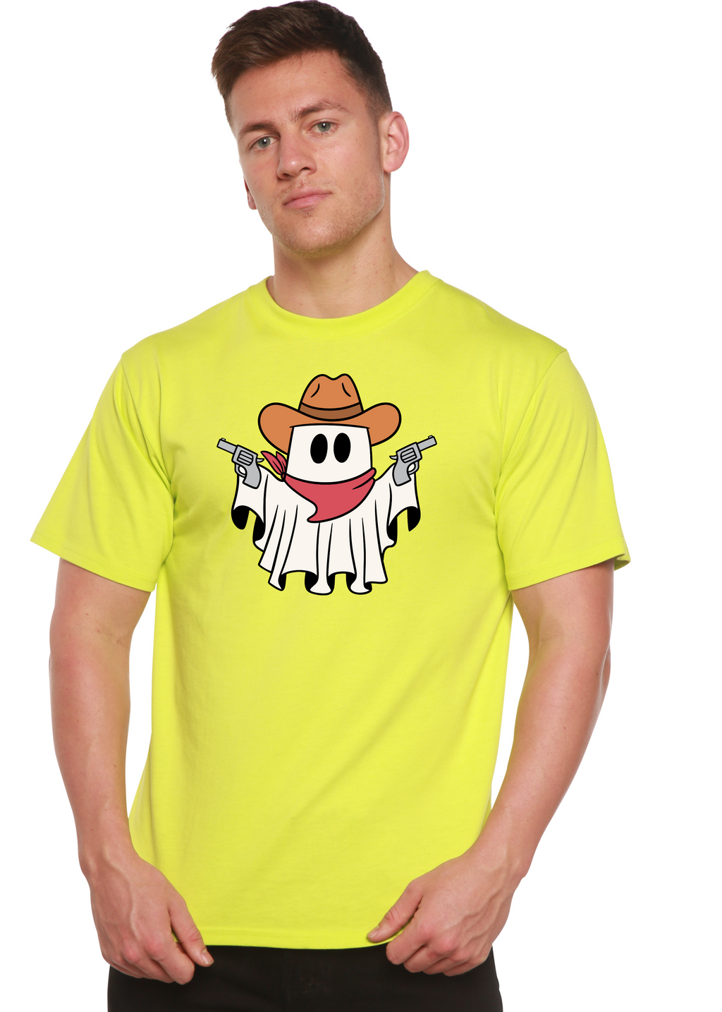 Cowboy Ghost Unisex Bamboo Viscose/Organic Cotton Short Sleeve Graphic T-Shirt - The7Letter