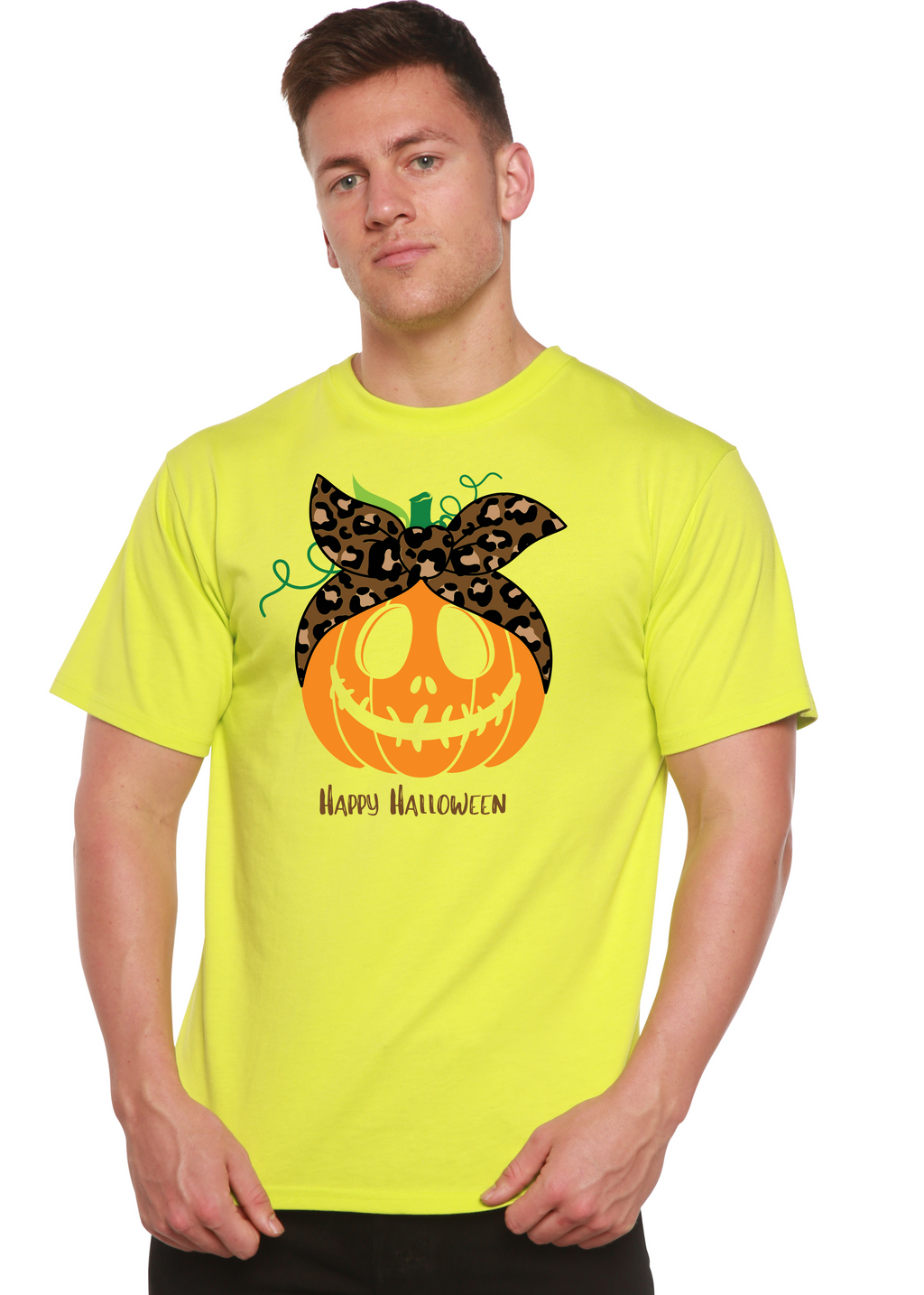 Happy Halloween Men's Bamboo Viscose/Organic Cotton Short Sleeve Graphic T-Shirt - The7Letter