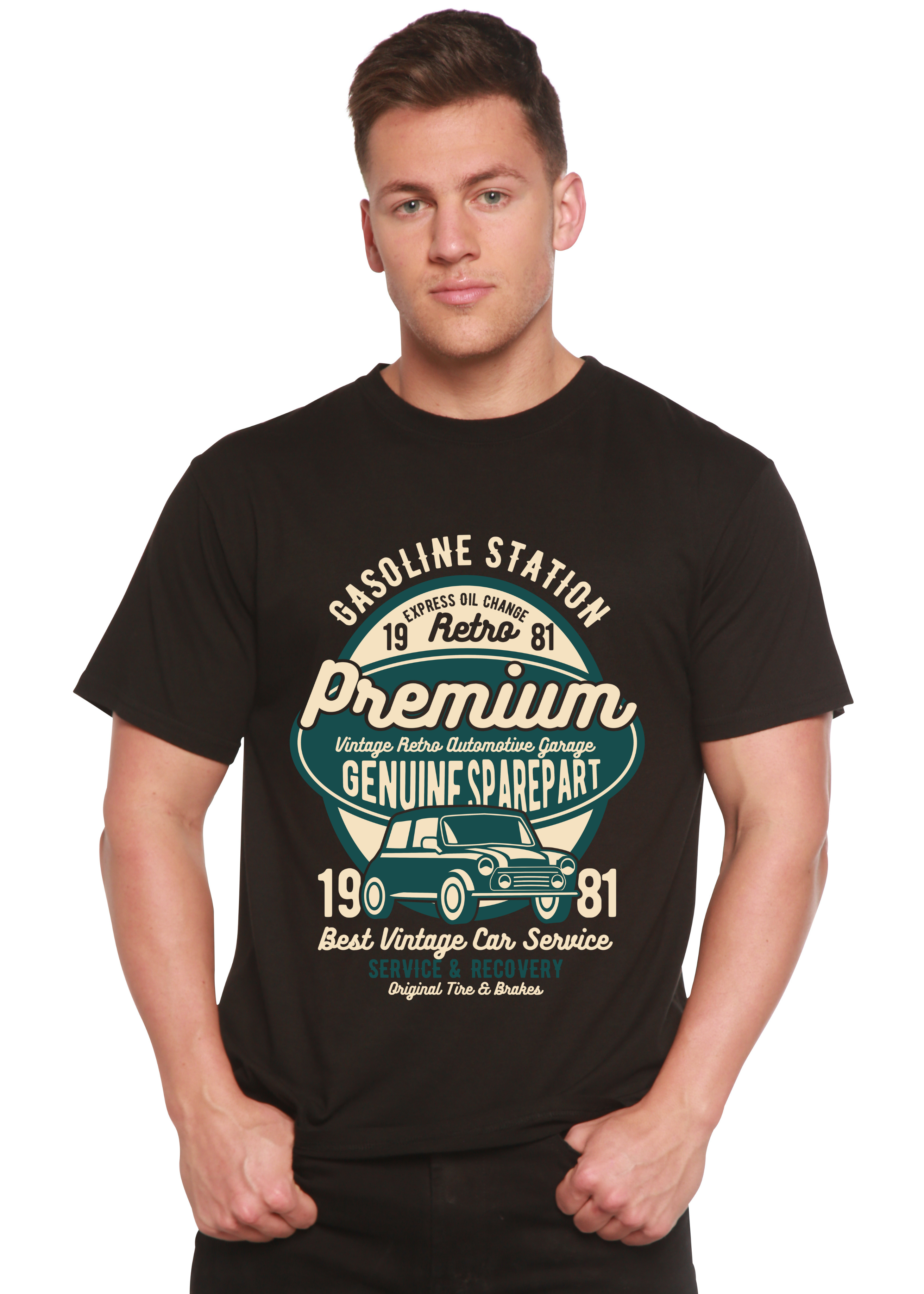 Premium Garage Spun Bamboo® Men's Bamboo Viscose/Organic Cotton Short Sleeve Graphic T-Shirt - The7Letter